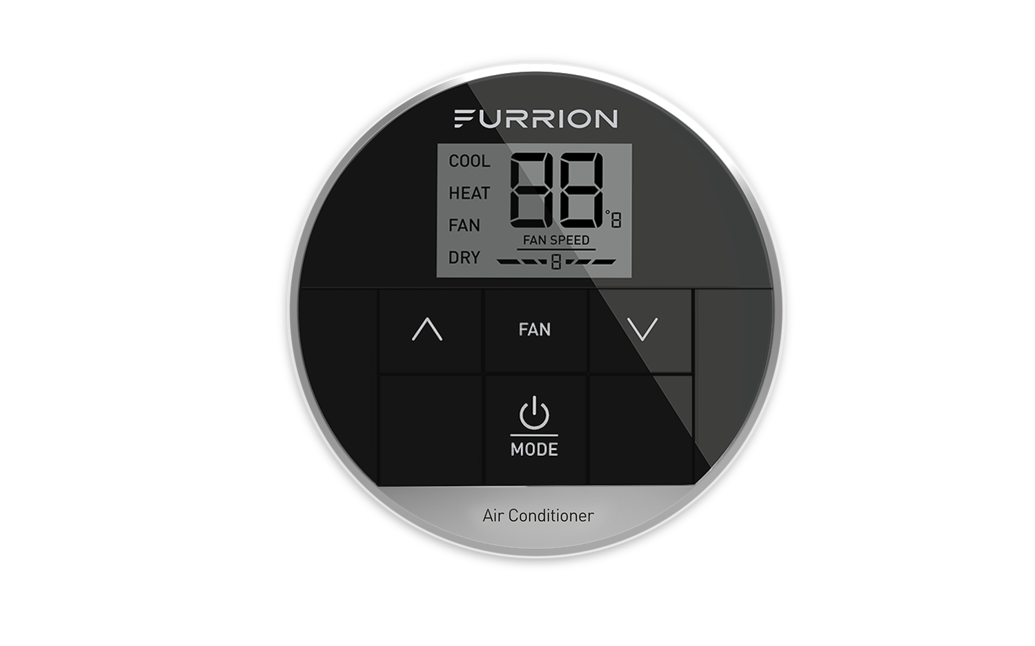 Furrion Chill Multi-Zone Wall Thermostat - Black, 3 Fan Speeds #FACW12ESZA-BL thumbnail 2