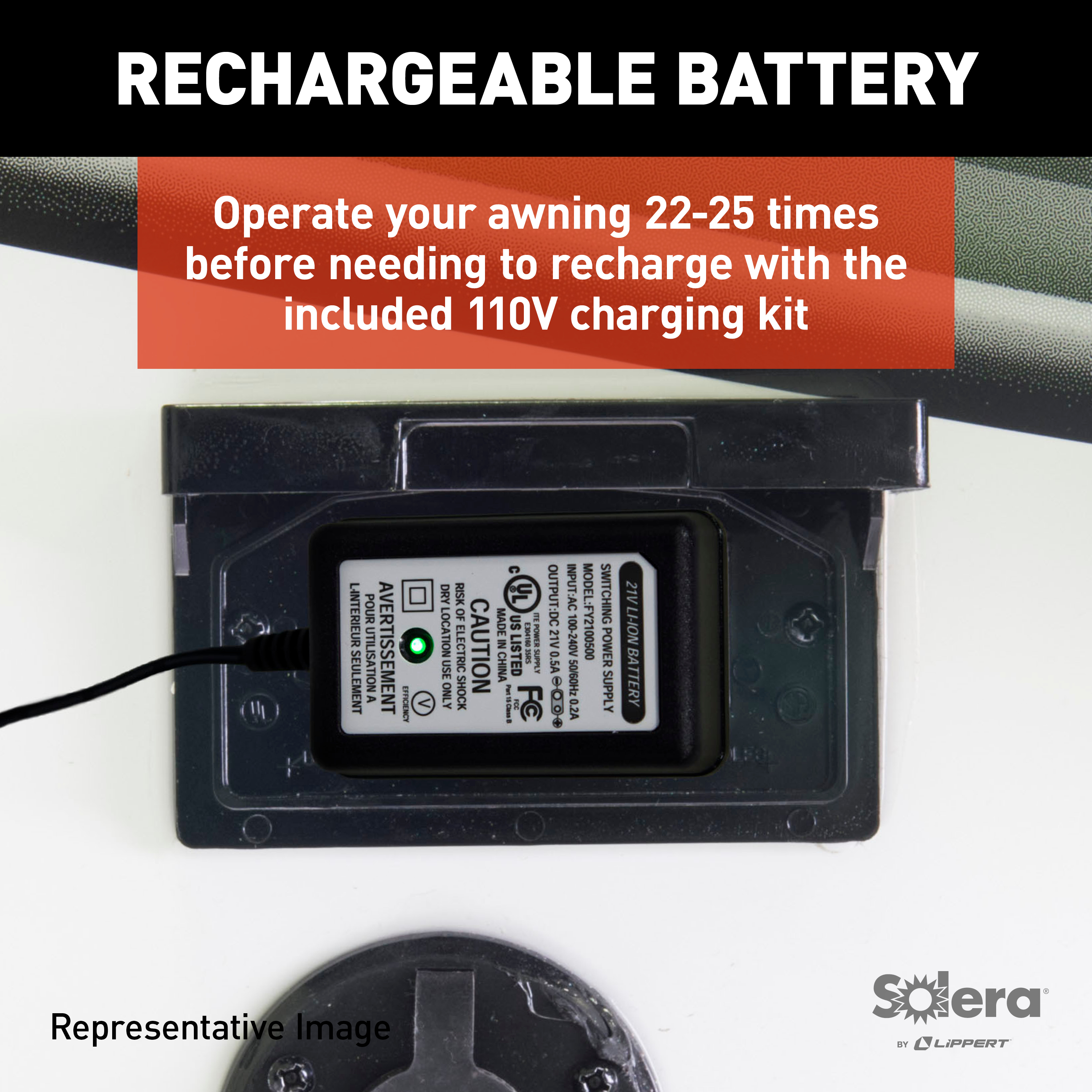 Solera 4000 Series Universal RV Awning Arms & Hardware Kit - 69" Black #434729 thumbnail 3