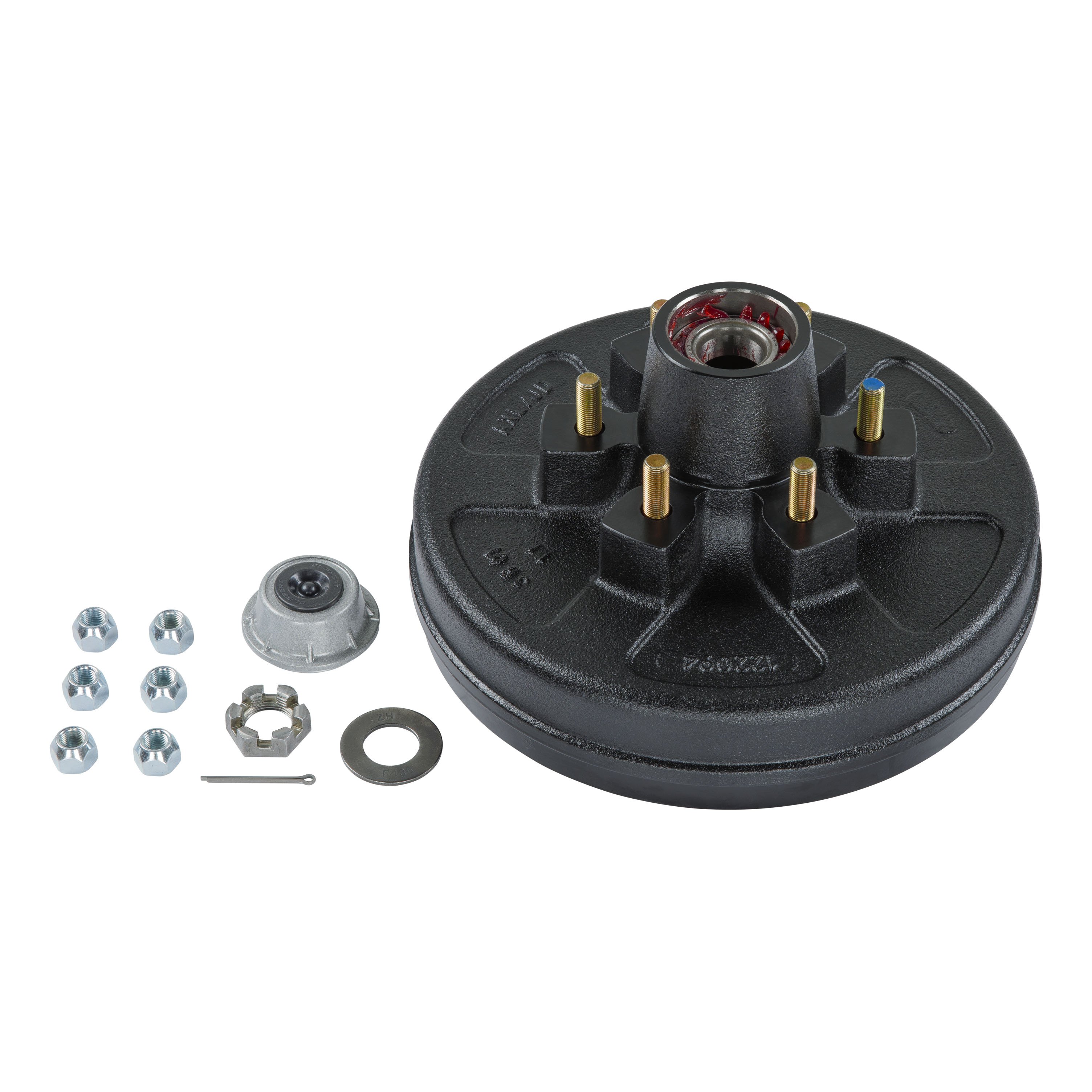 Lippert Complete Pre-Greased Hub Assembly with Lug Nuts - 6,000-lb. Axles, 1/2" Stud 2024013262 thumbnail 1