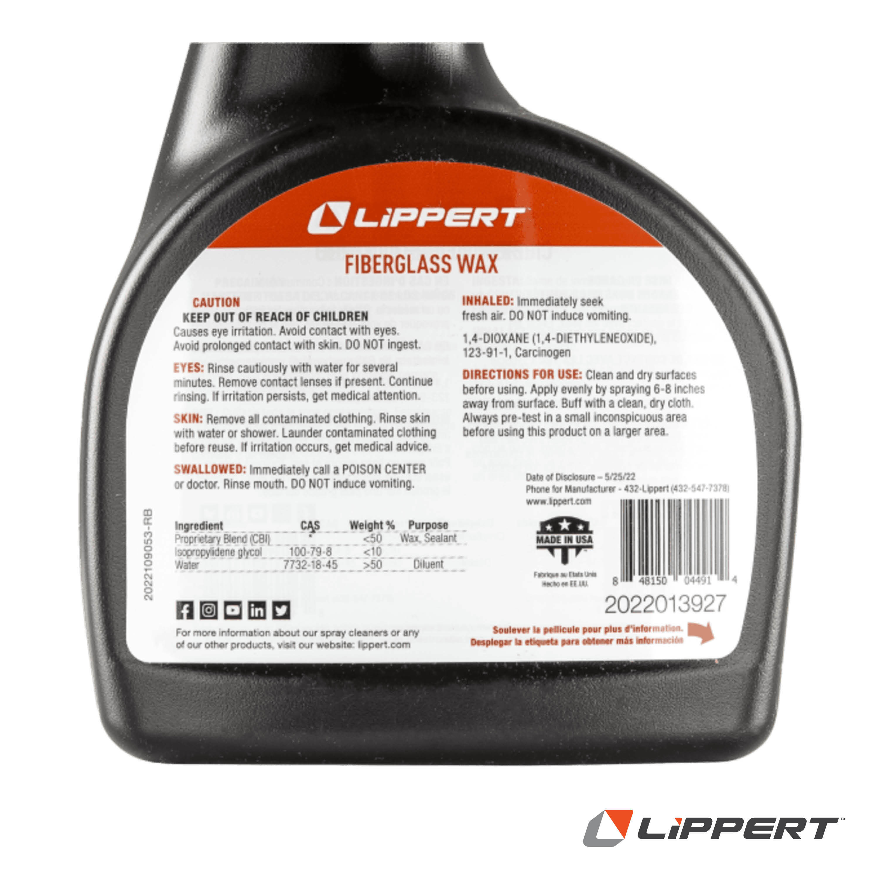 Lippert Fiberglass Boat Wax - 32 oz., 12-Pack thumbnail 2