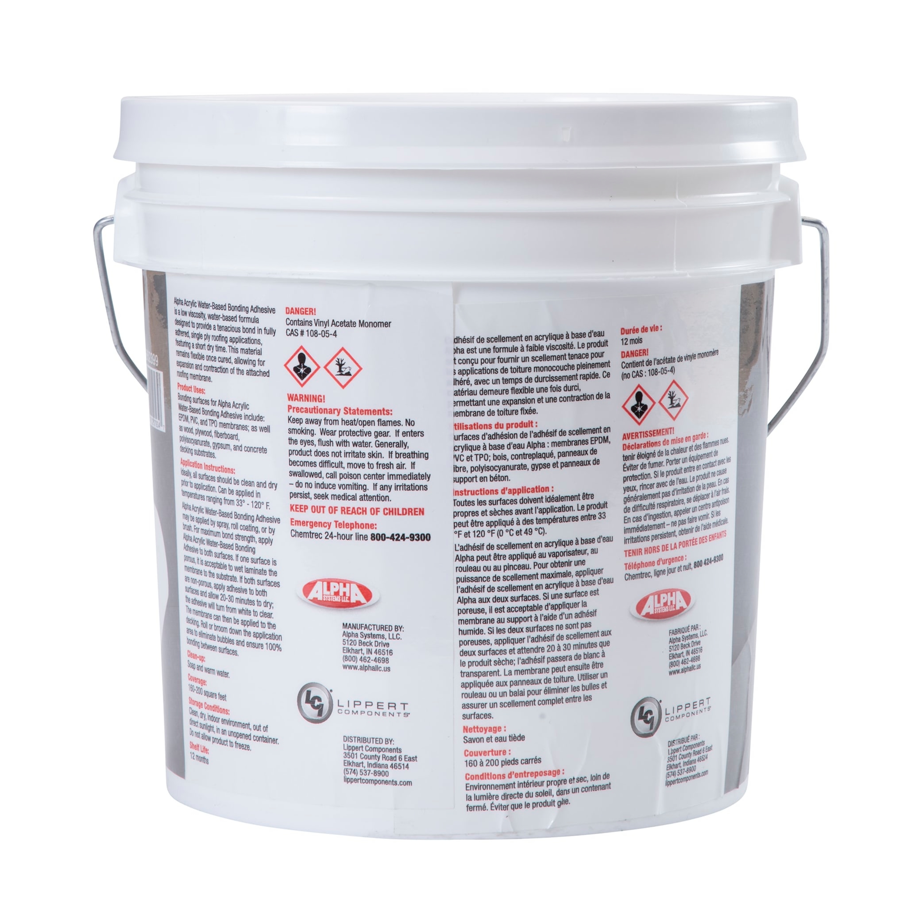 Alpha Systems 8011 Acrylic Water Based Bonding Adhesive  (1 Gallon) thumbnail 1