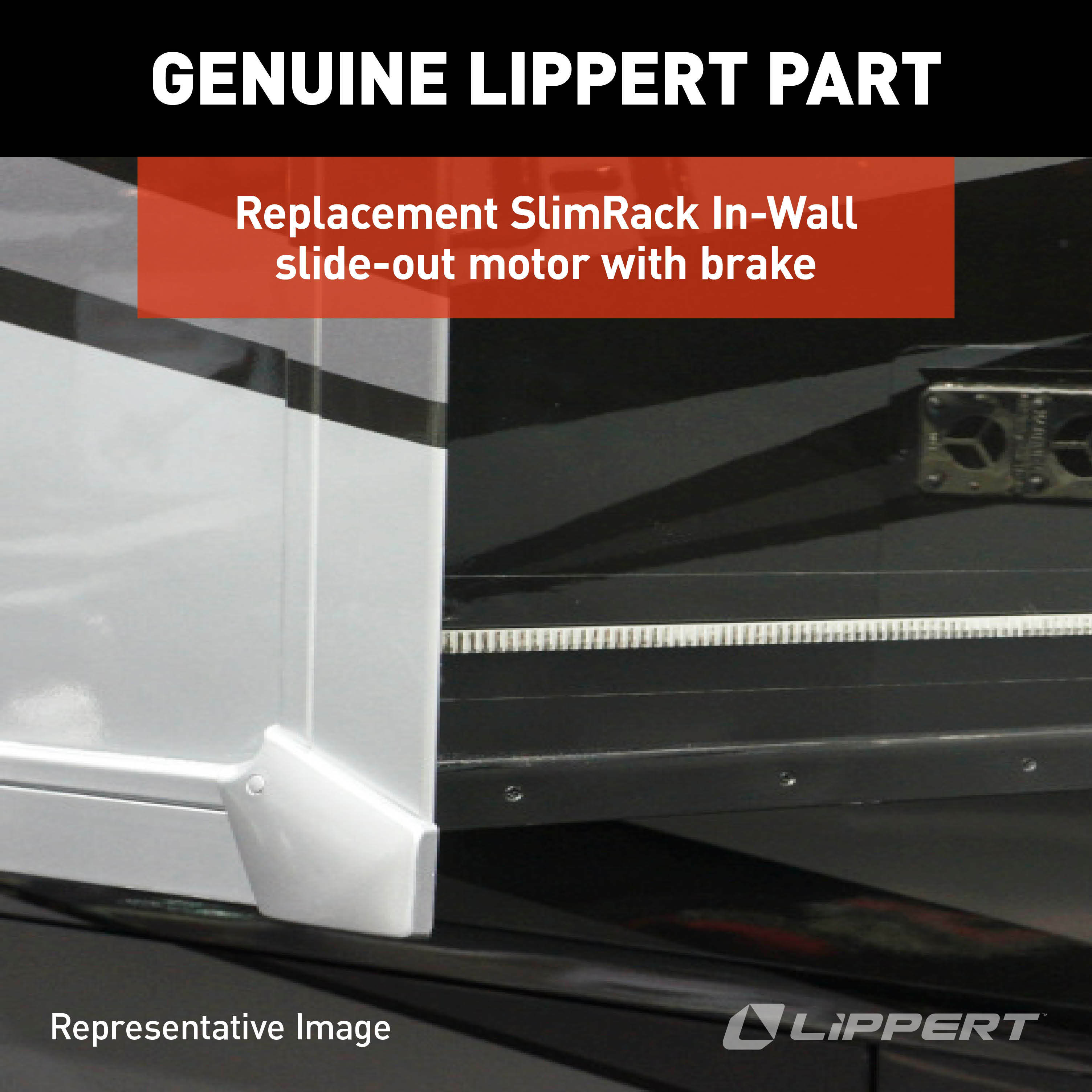 Lippert Replacement SlimRack In-Wall Slide-Out Motor with Brake - 42mm Mid-Torque #1510000227 thumbnail 7