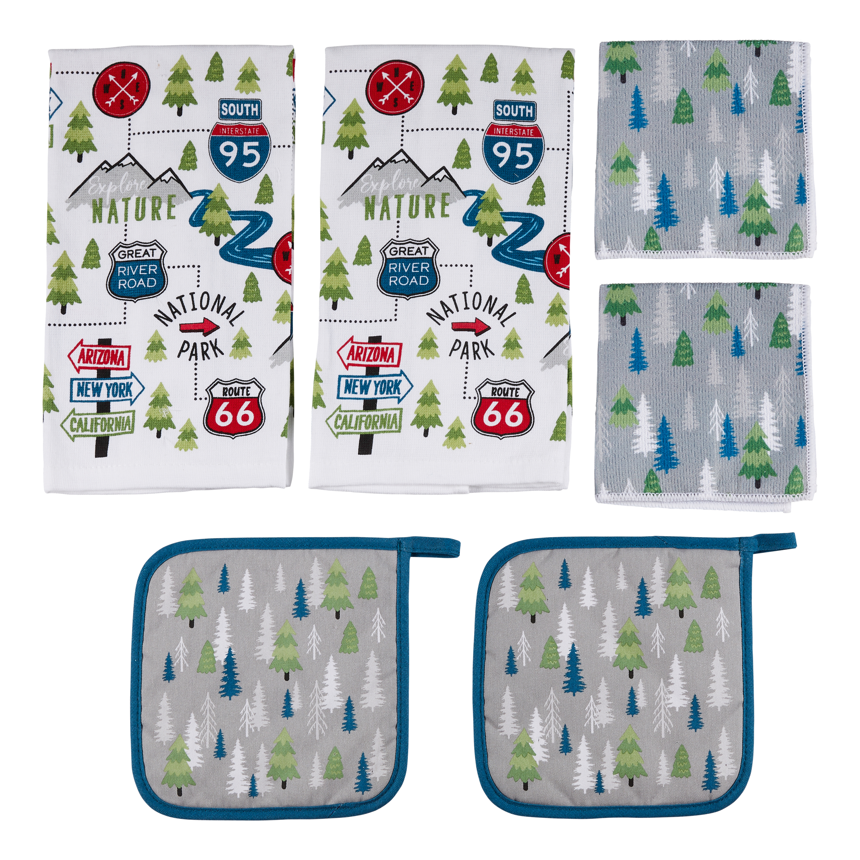 Lippert Road Sign Kitchen Towel & Potholder Set - 6 Pieces thumbnail 0