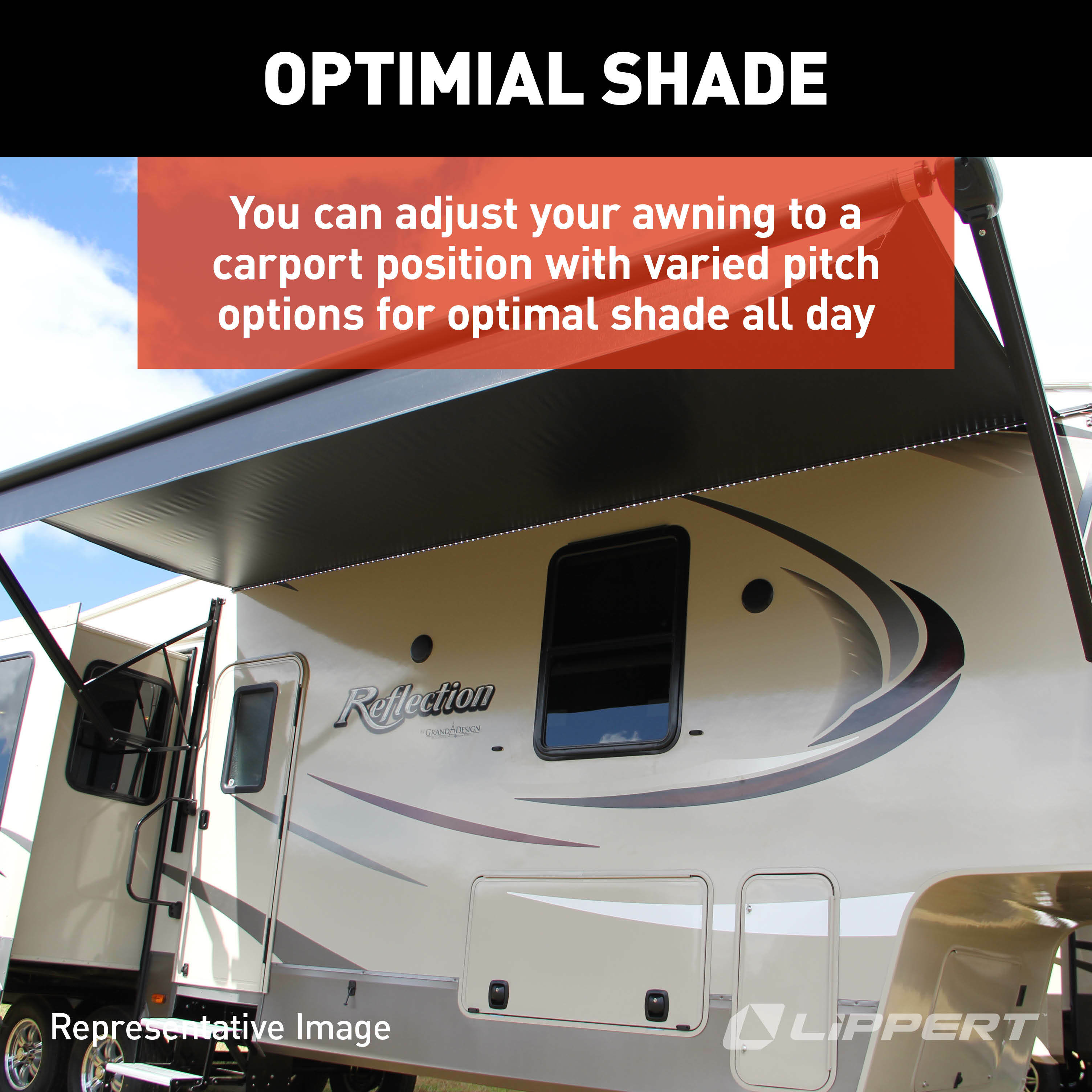 Solera 1000 Series Universal RV Awning Arms & Hardware Kit - 63"-68" Short, White #434716 thumbnail 2