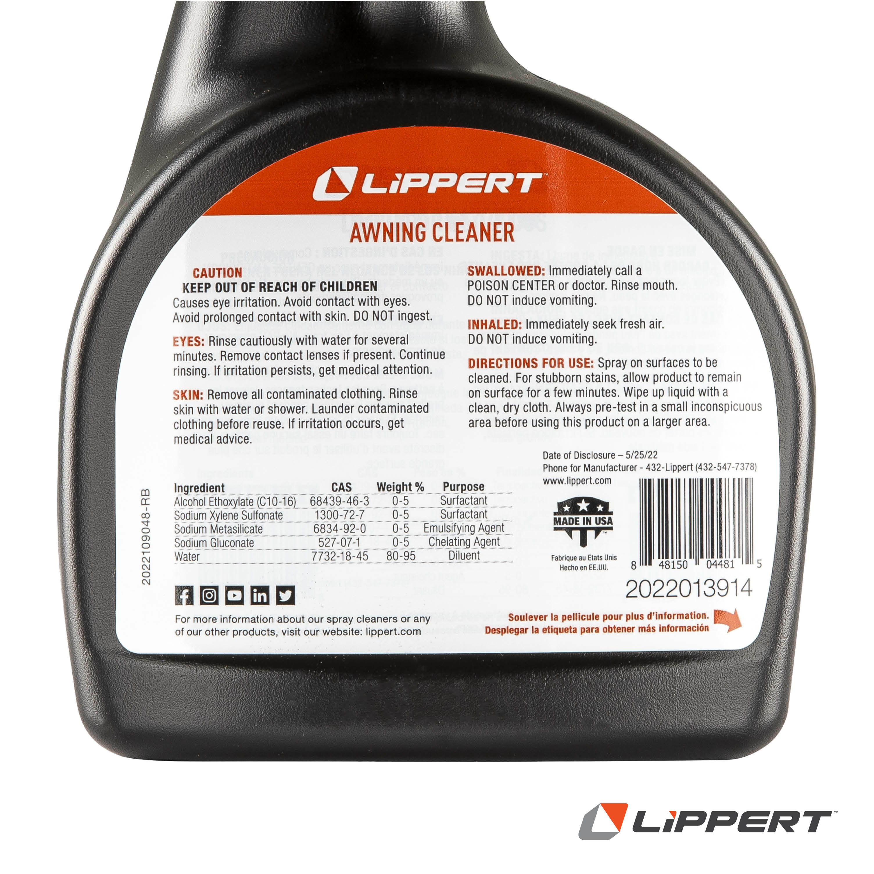 Lippert RV Awning Cleaner - 32 oz., 12-Pack thumbnail 2
