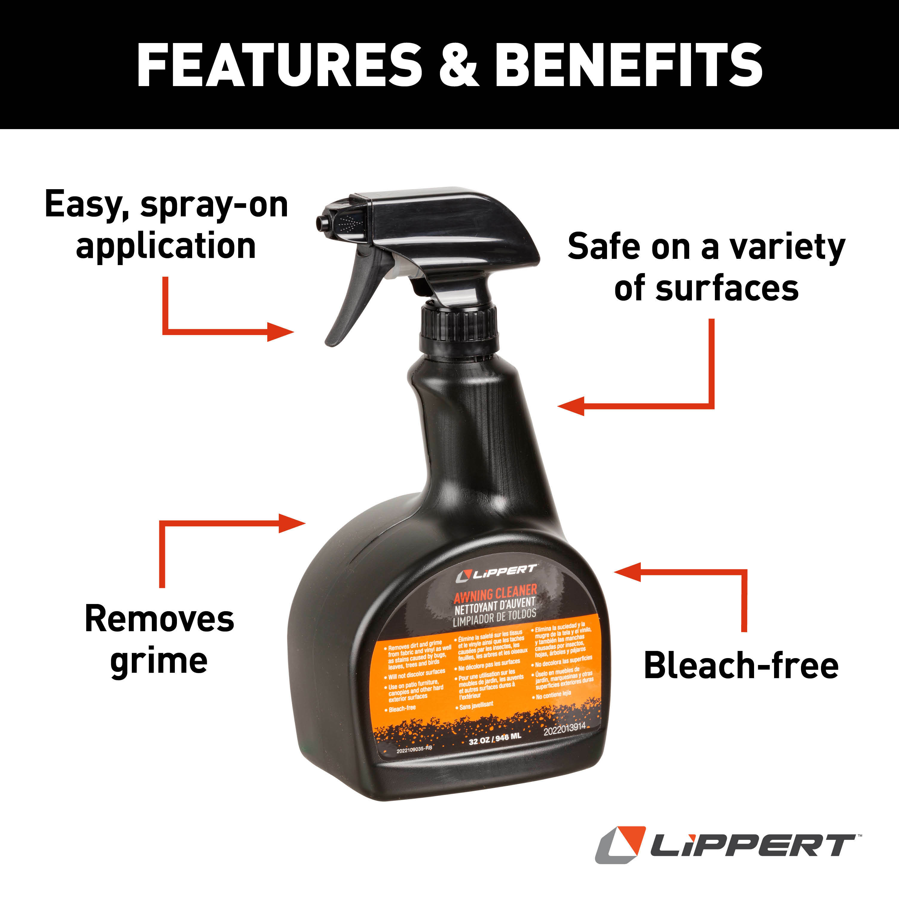 Lippert RV Awning Cleaner - 32 oz., 12-Pack thumbnail 3