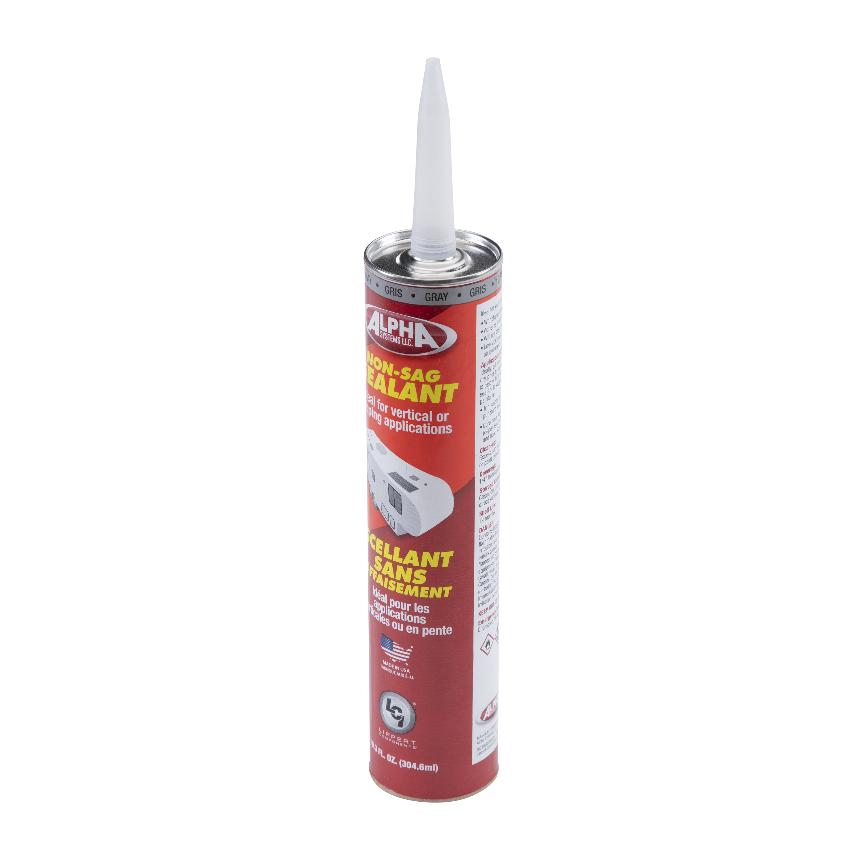 Alpha Systems 1010 Low VOC Non-Sag Sealant, Gray (10.3 Oz. Tube) thumbnail 2