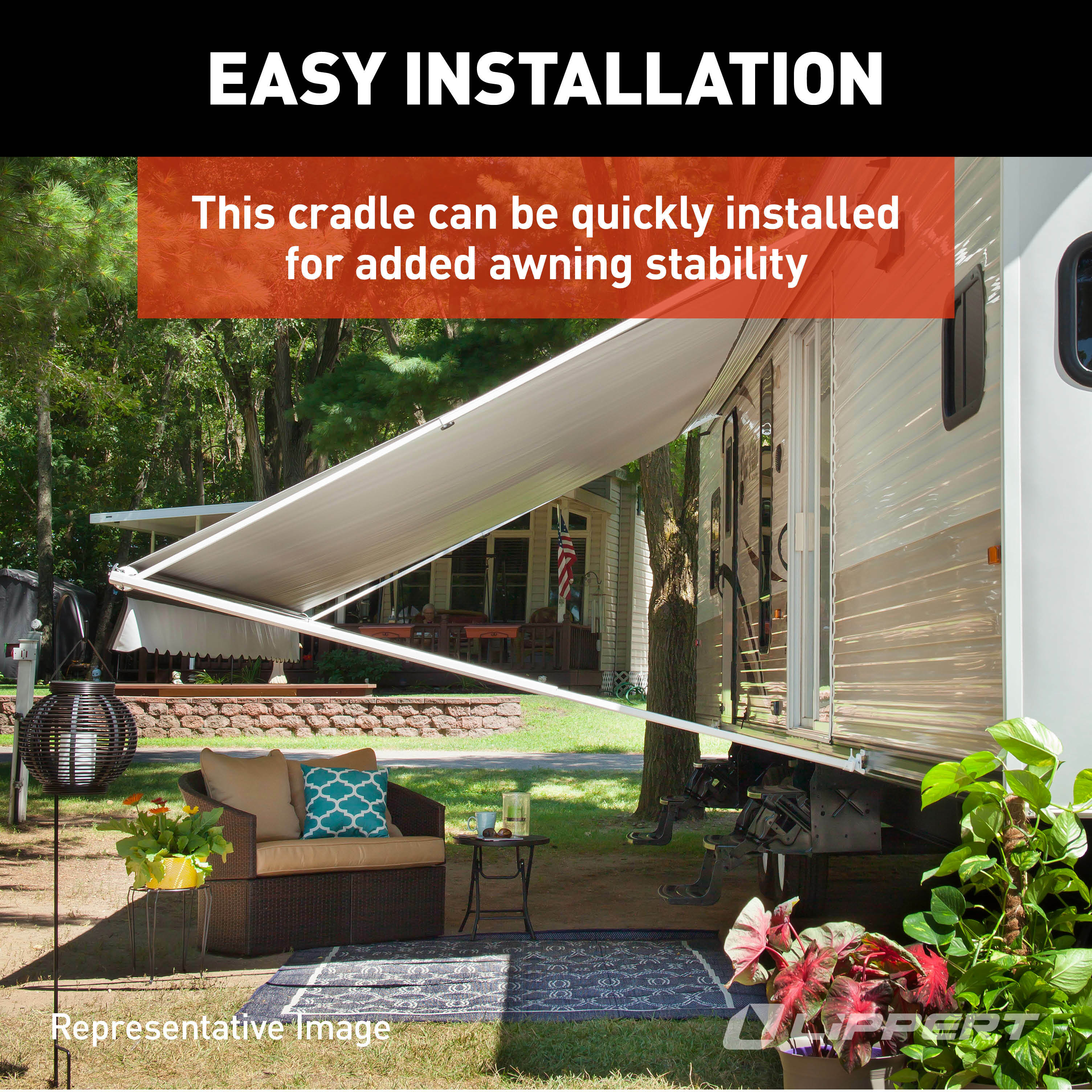 Solera Awning Roller Cradle Support - White #289373 thumbnail 4