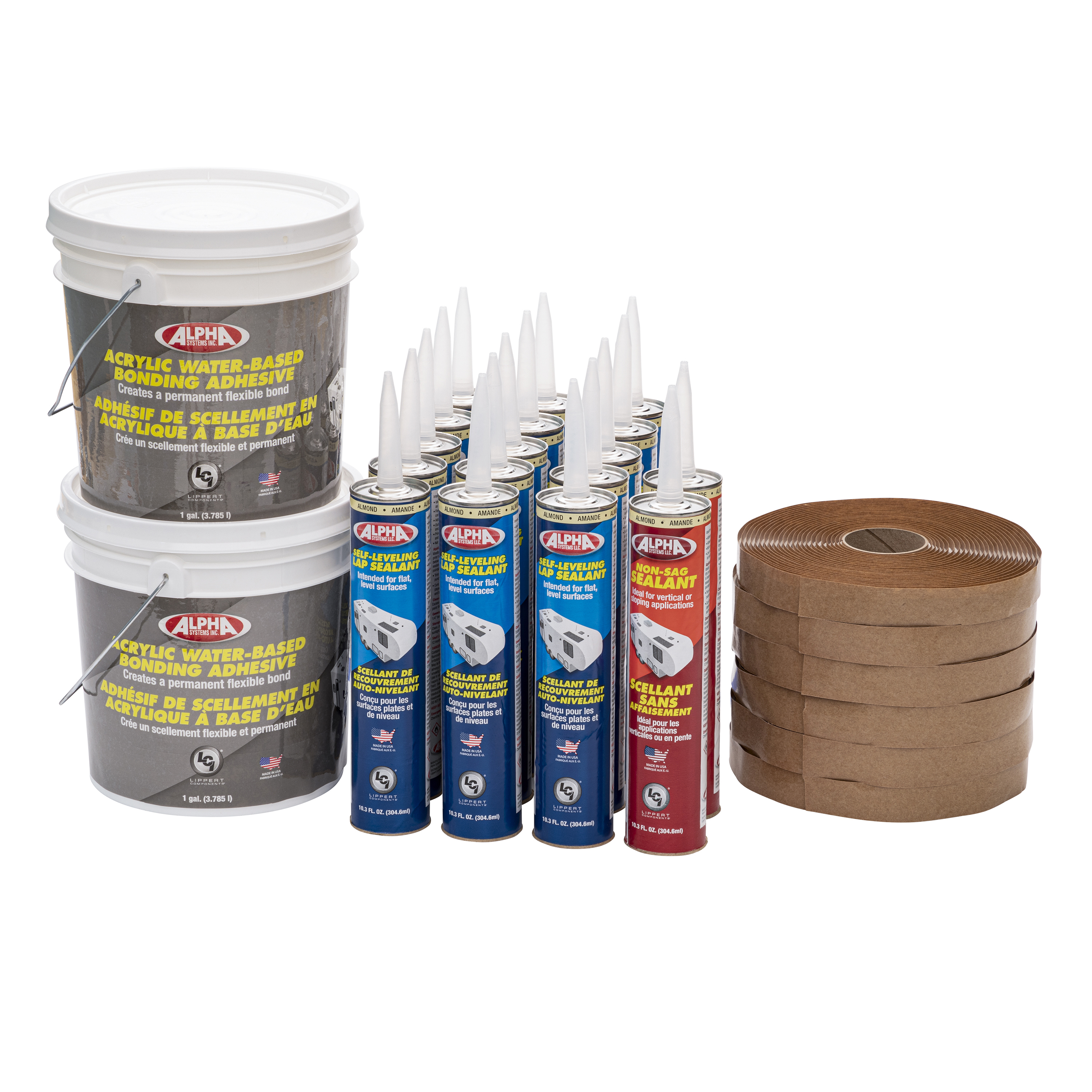 Alpha Systems SuperFlex RV Roof Kit, Almond (26' and Above) thumbnail 1
