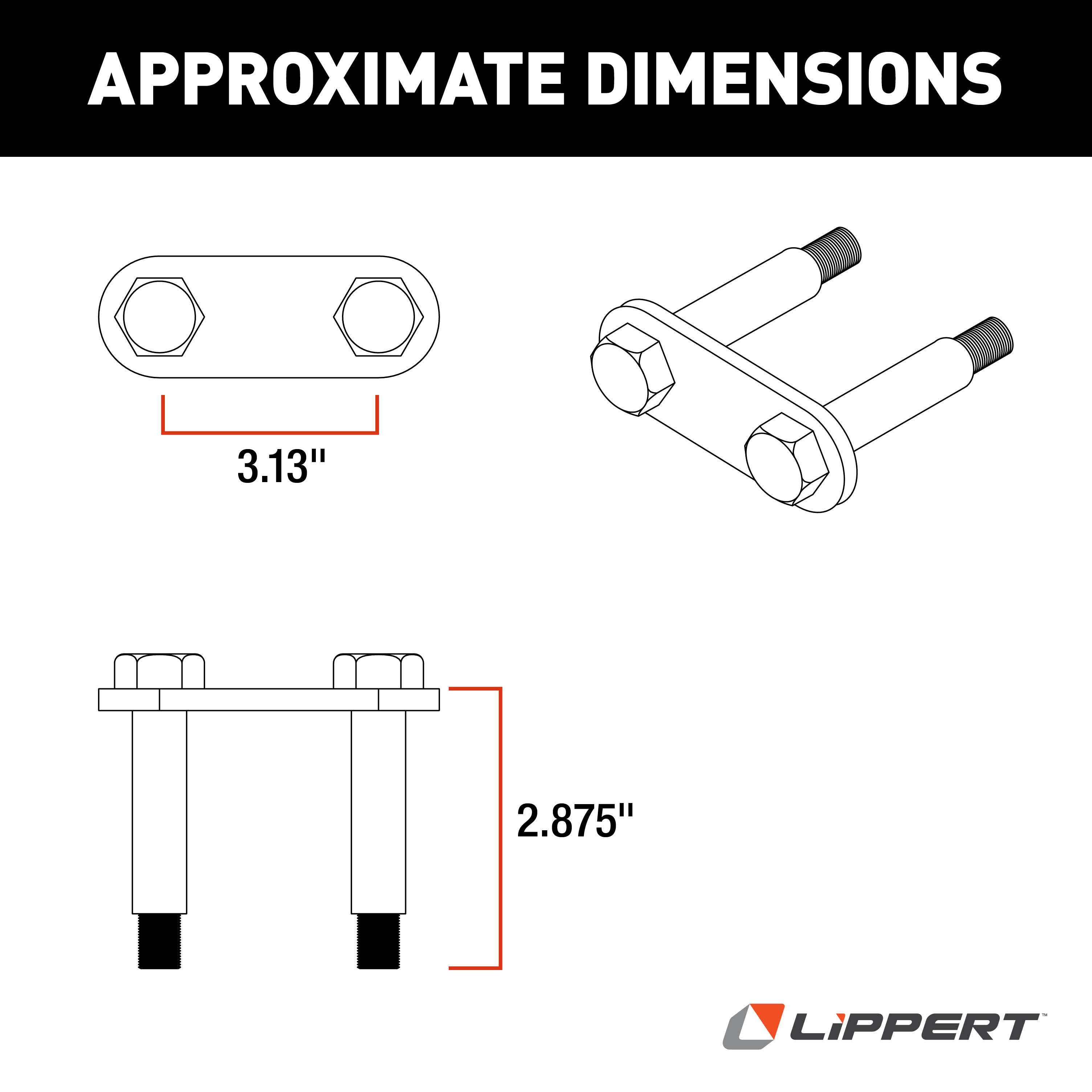 Lippert Shackle Link Assembly - 3.13" 133485 thumbnail 3