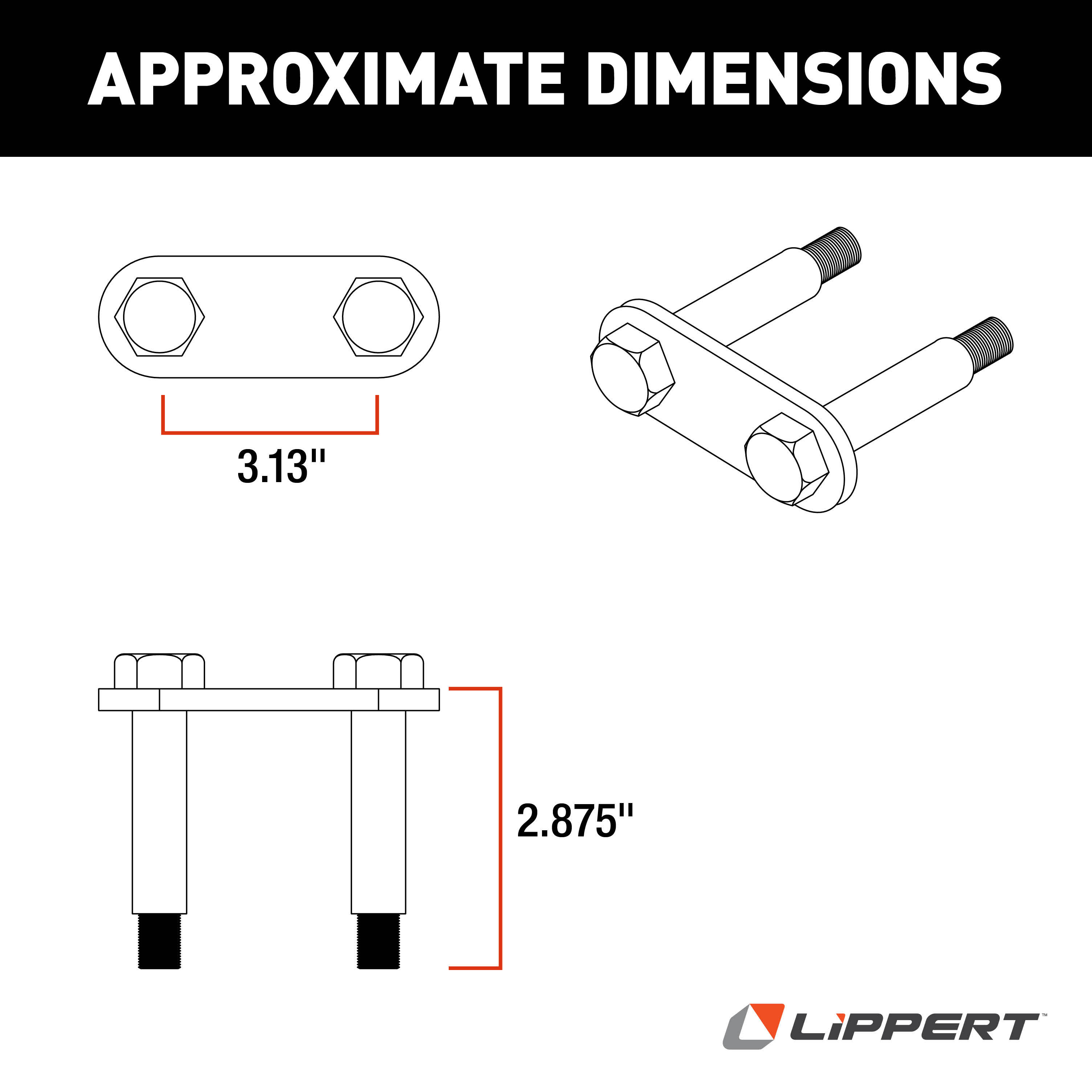 Lippert Shackle Link Assembly - 3.13" 133485 thumbnail 3