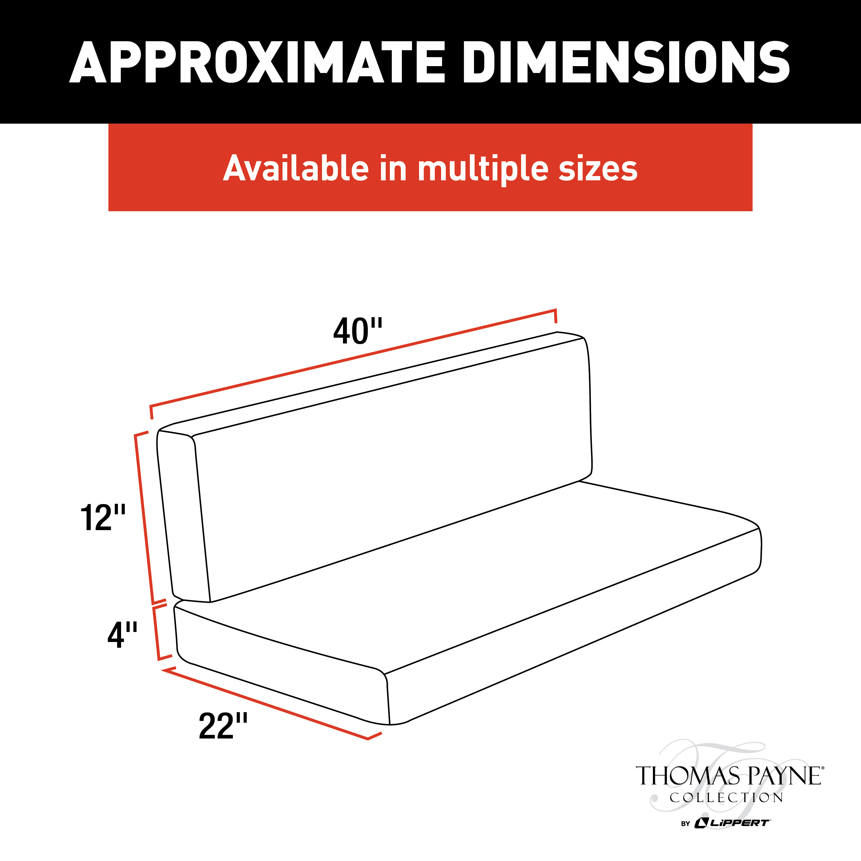 Thomas Payne RV Dinette Cushions - 40" Grummond #2021100493 thumbnail 1