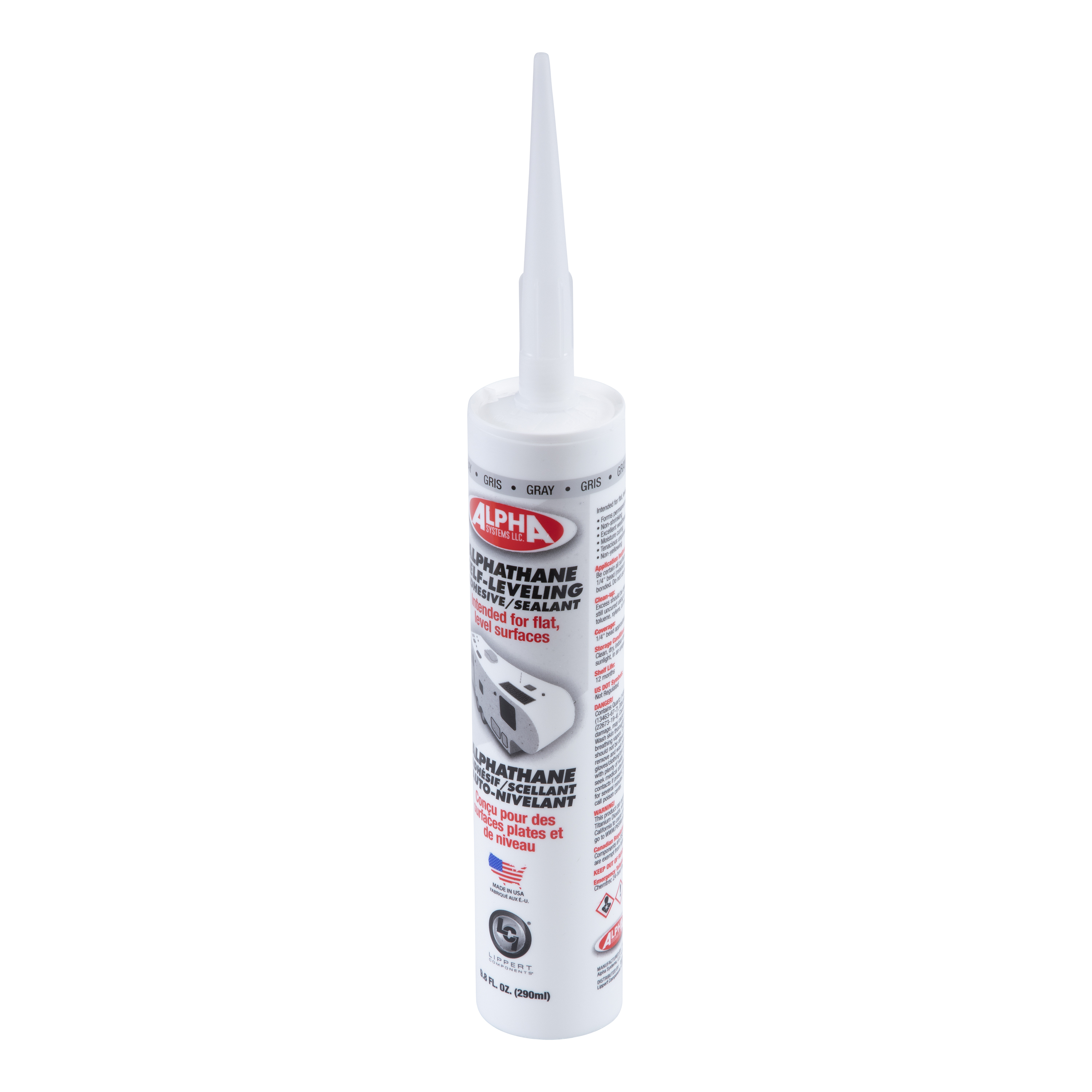 Alpha Systems 5121 ALPHATHANE 100% Solids Self-Leveling Sealant, Gray (9.8 Oz. Tube) thumbnail 1