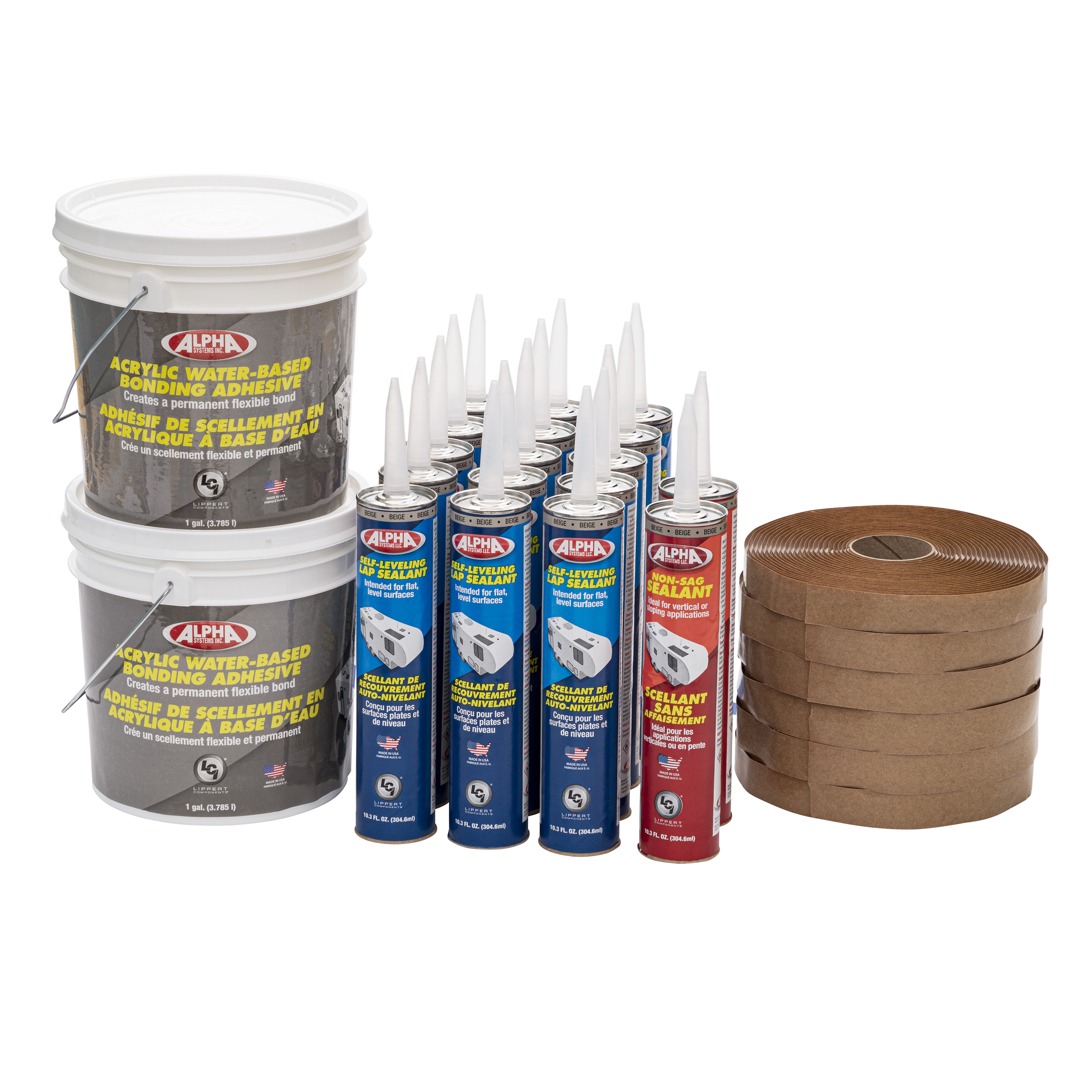 Alpha Systems SuperFlex RV Roof Kit, Beige (26' and Above) thumbnail 1