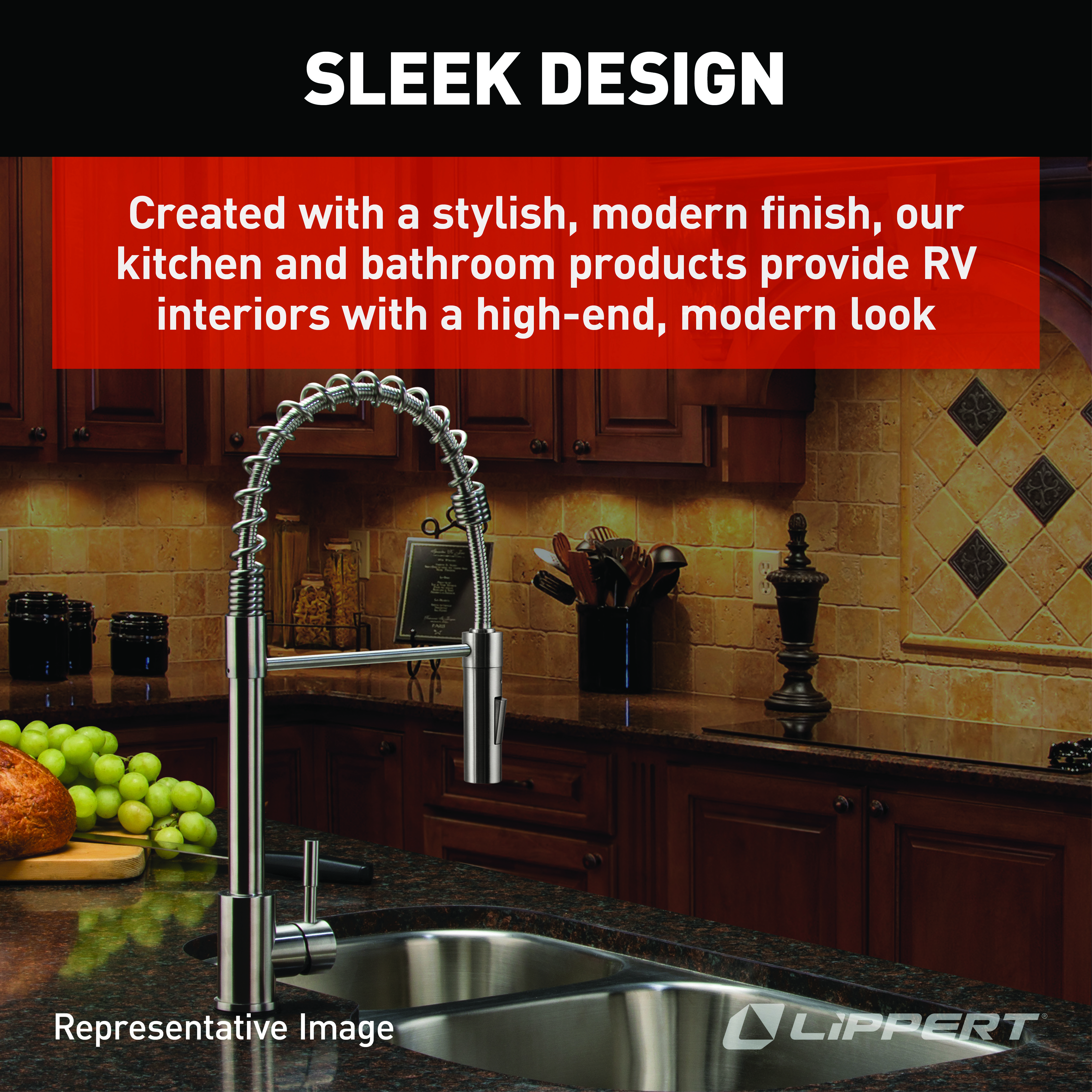 Lippert Flow Max Coiled Kitchen Faucet - Stainless Steel #719323 thumbnail 3