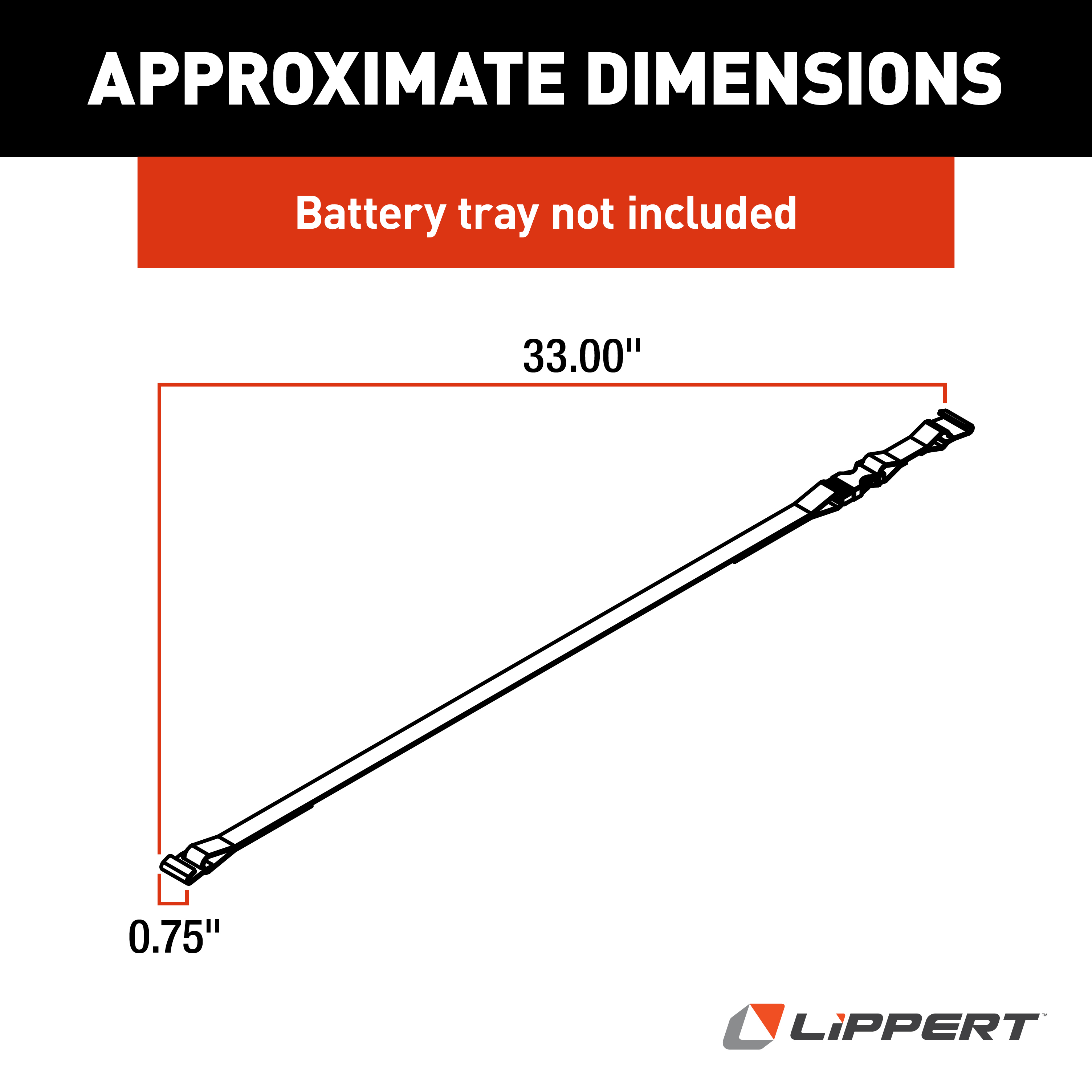 LIPPERT Battery Tray Replacement Strap thumbnail 1
