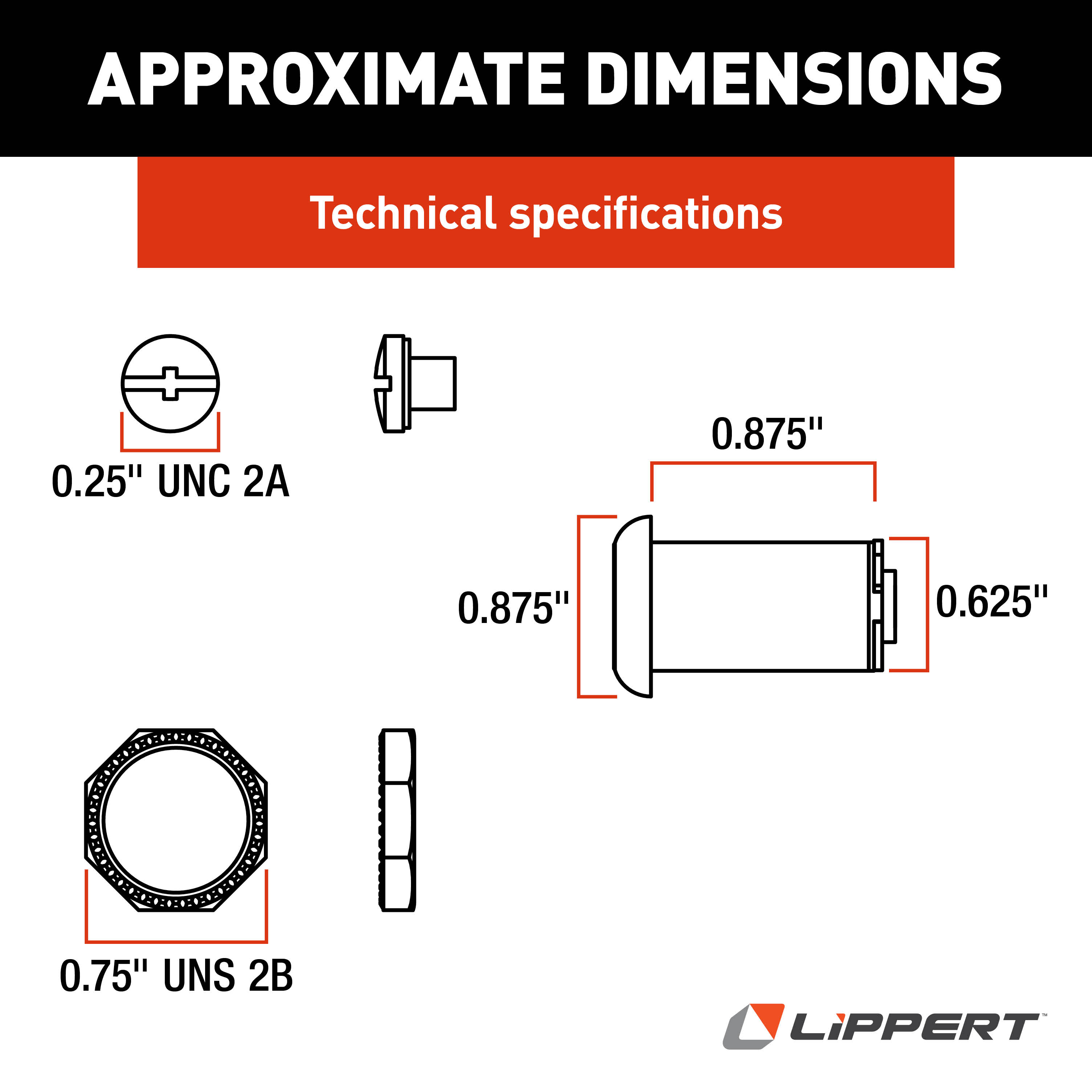 Lippert RV Baggage Door Key Lock - 7/8" #213114 thumbnail 1