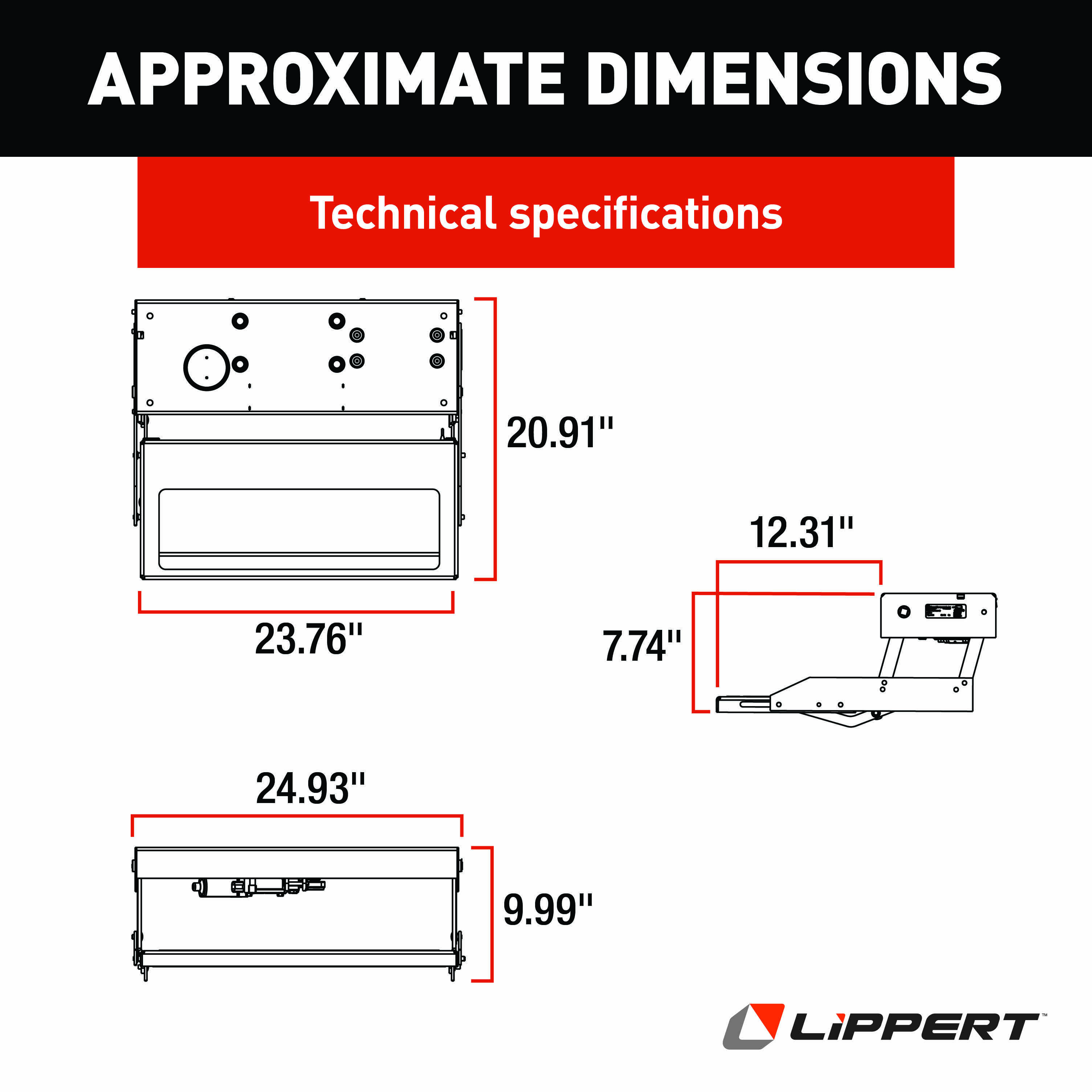 LIPPERT 36 Series Step Assembly with Logic Control Unit and Power Switch Kit thumbnail 1