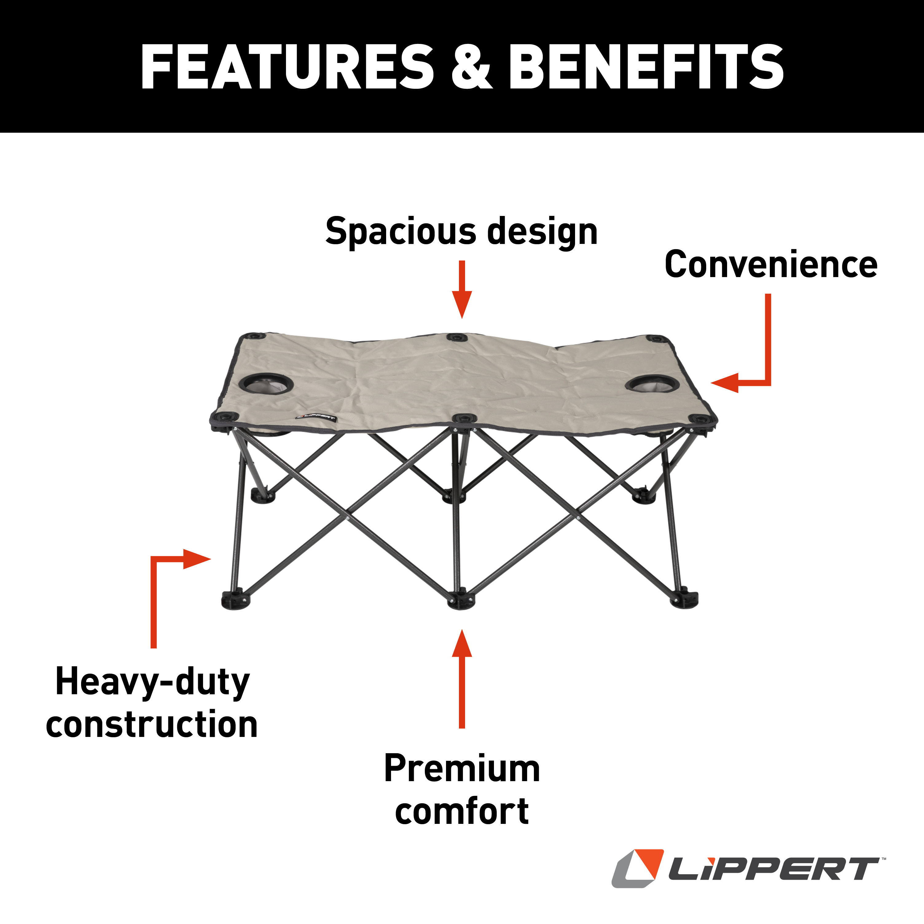 LIPPERT Campfire Ottoman - Sand thumbnail 2