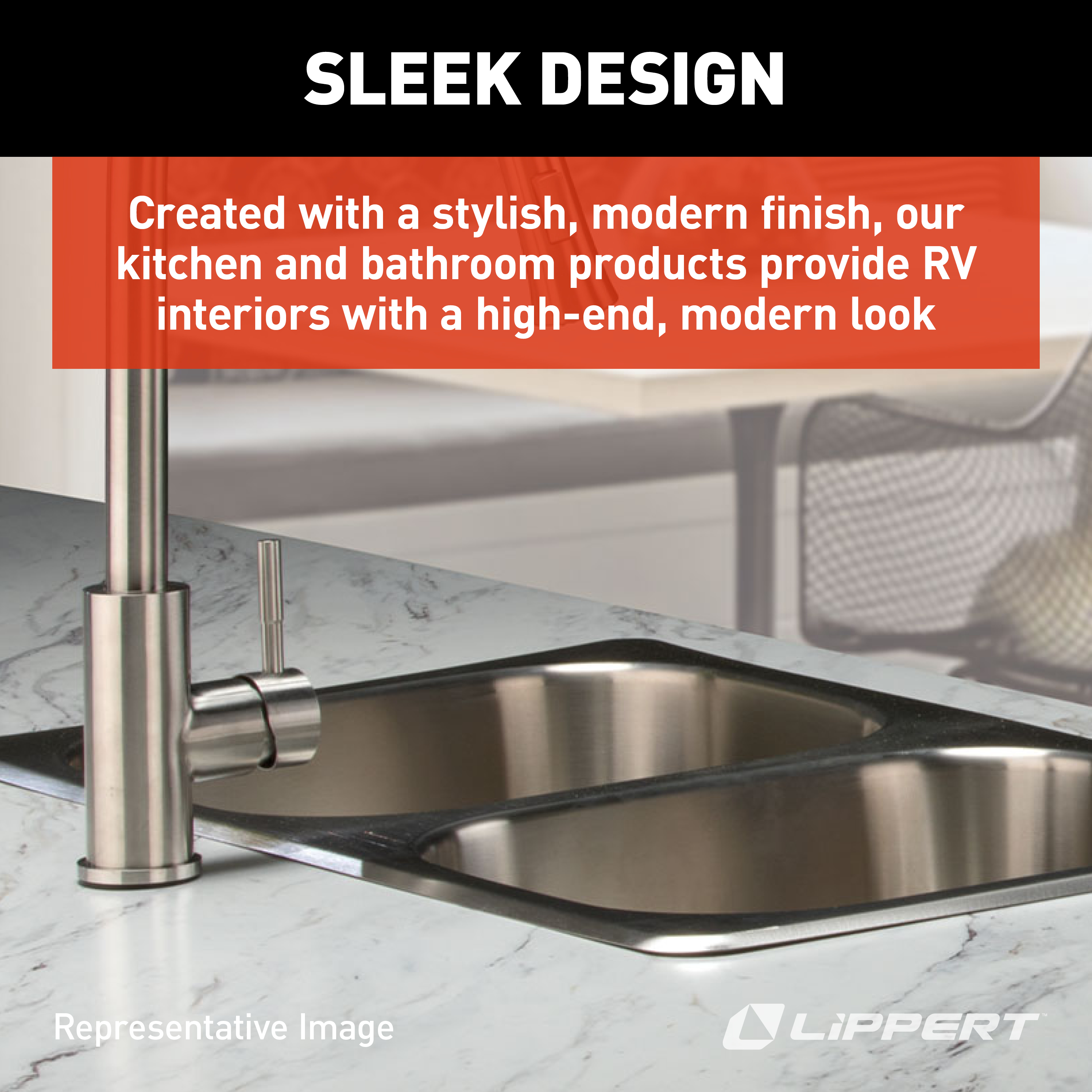Lippert Flow Max Curved Gooseneck Faucet - Stainless Steel thumbnail 3