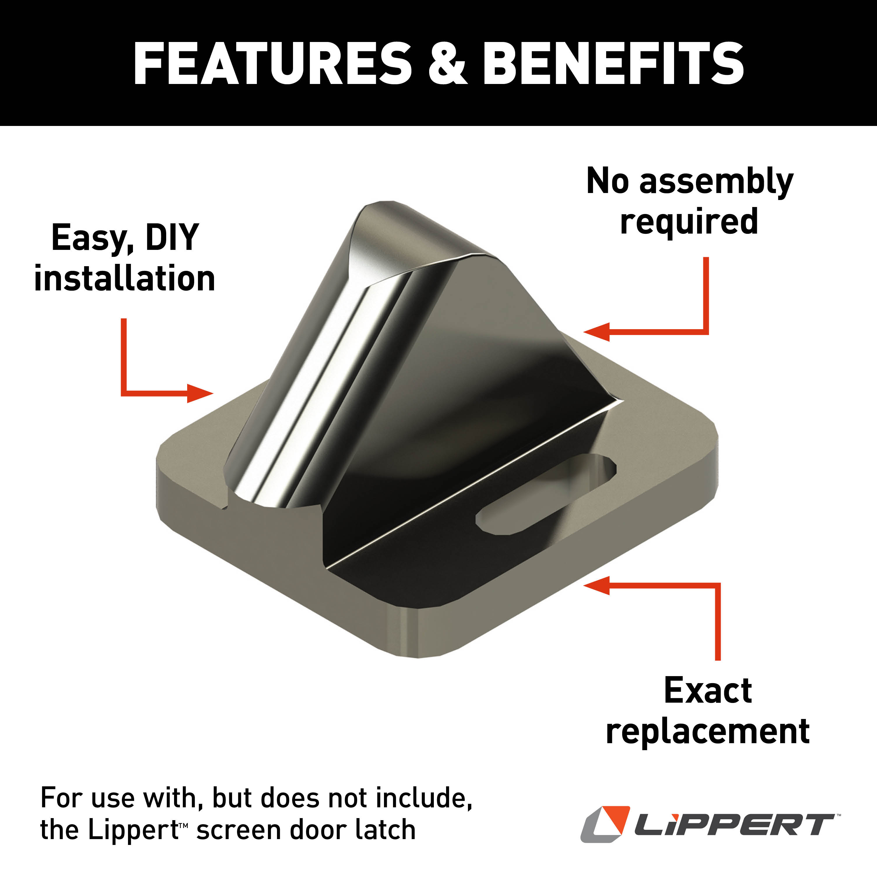 Lippert RV Outside Door Striker #198252 thumbnail 2