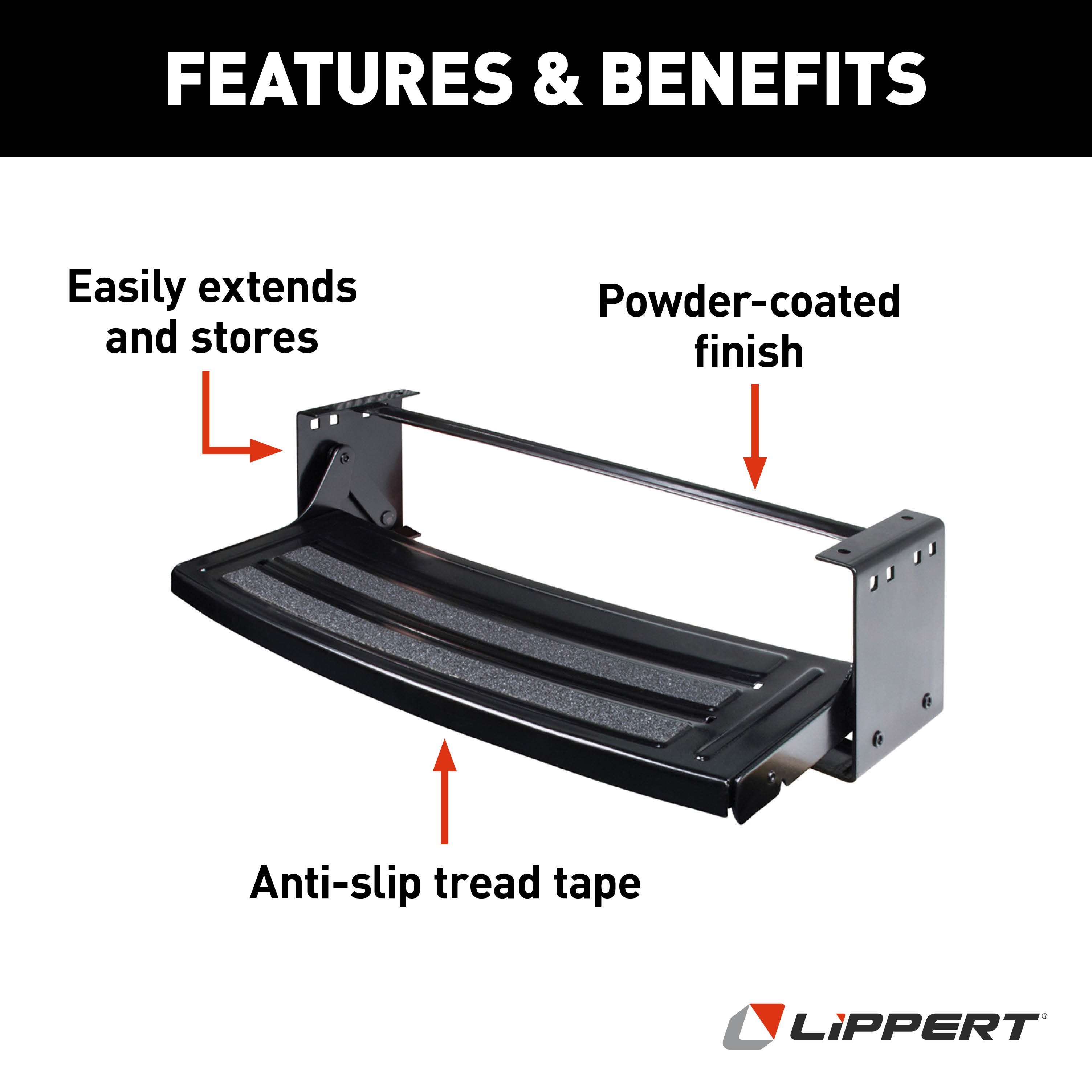 LIPPERT 24" Radius Single Manual Step thumbnail 1