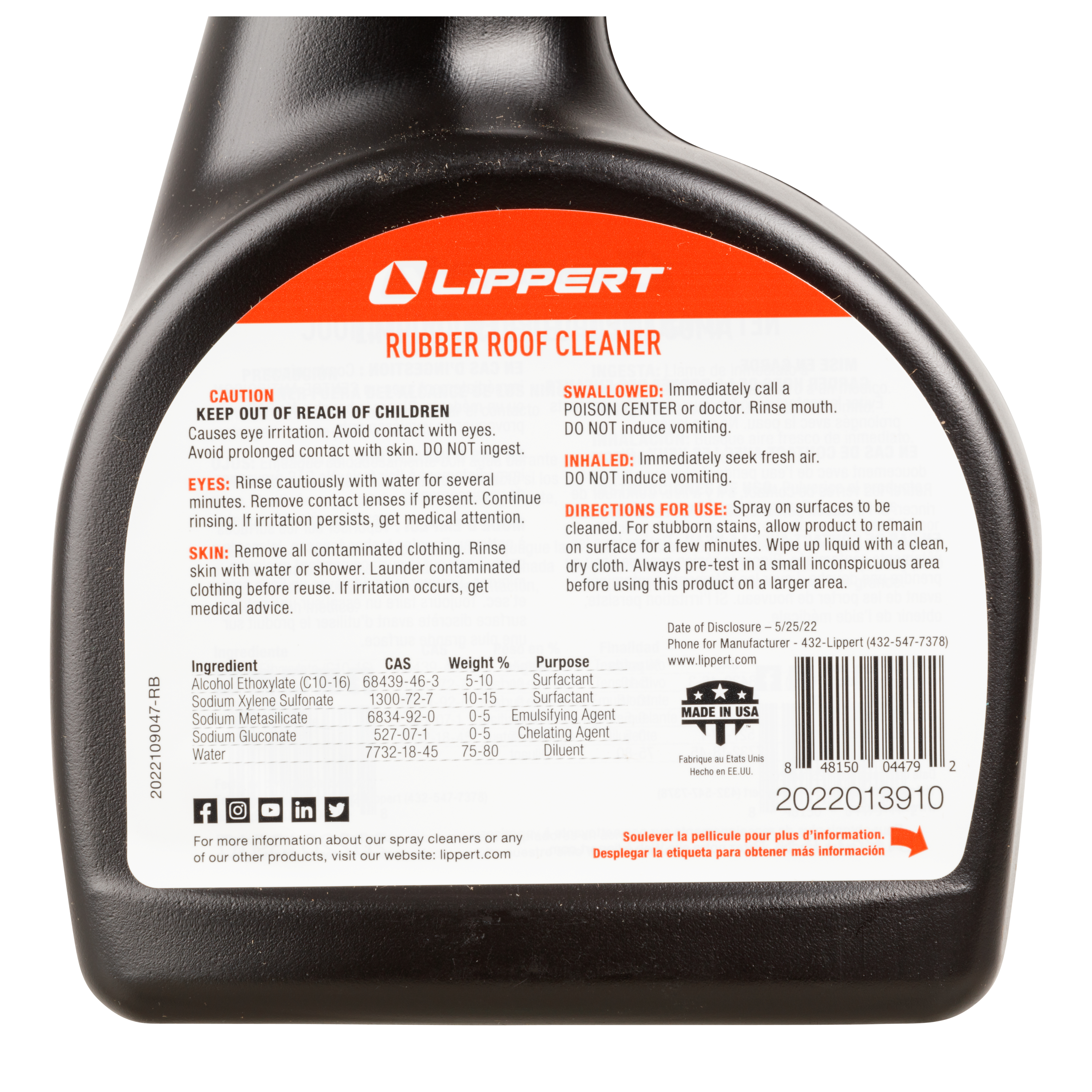 Lippert RV Rubber Roof Cleaner - 32 oz., 12-Pack thumbnail 2