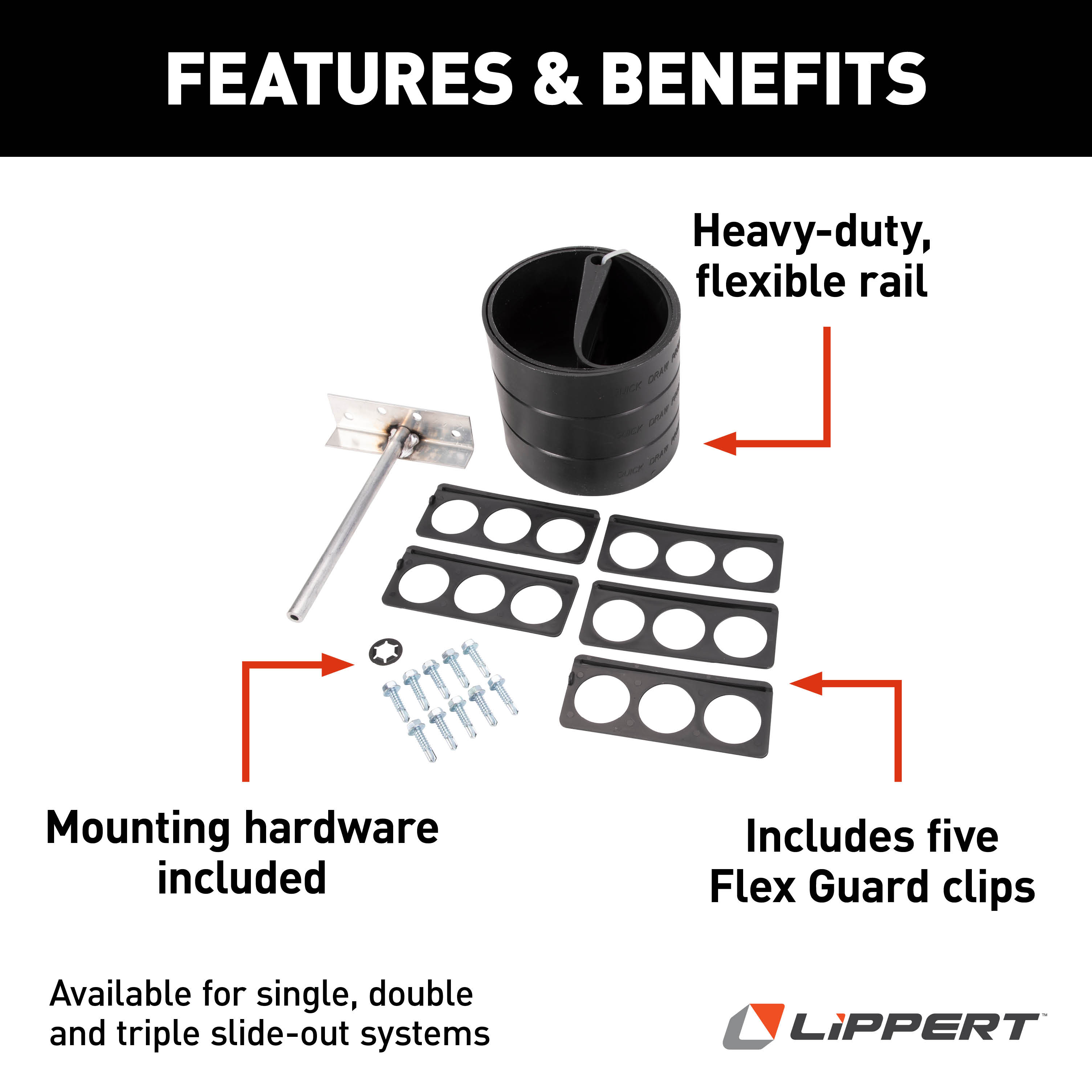 Lippert RV Slide-Out Flex Guard Triple Kit with Hardware #1346291 thumbnail 6