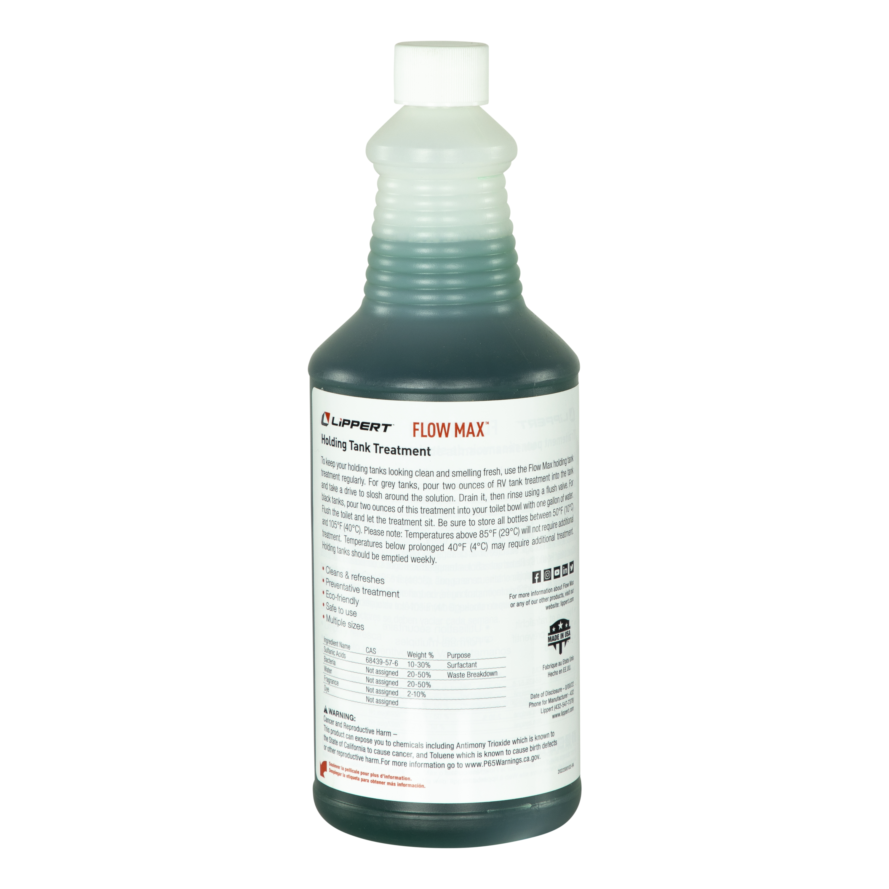 Lippert Flow Max Holding Tank Treatment - 32 oz. Bottle thumbnail 1