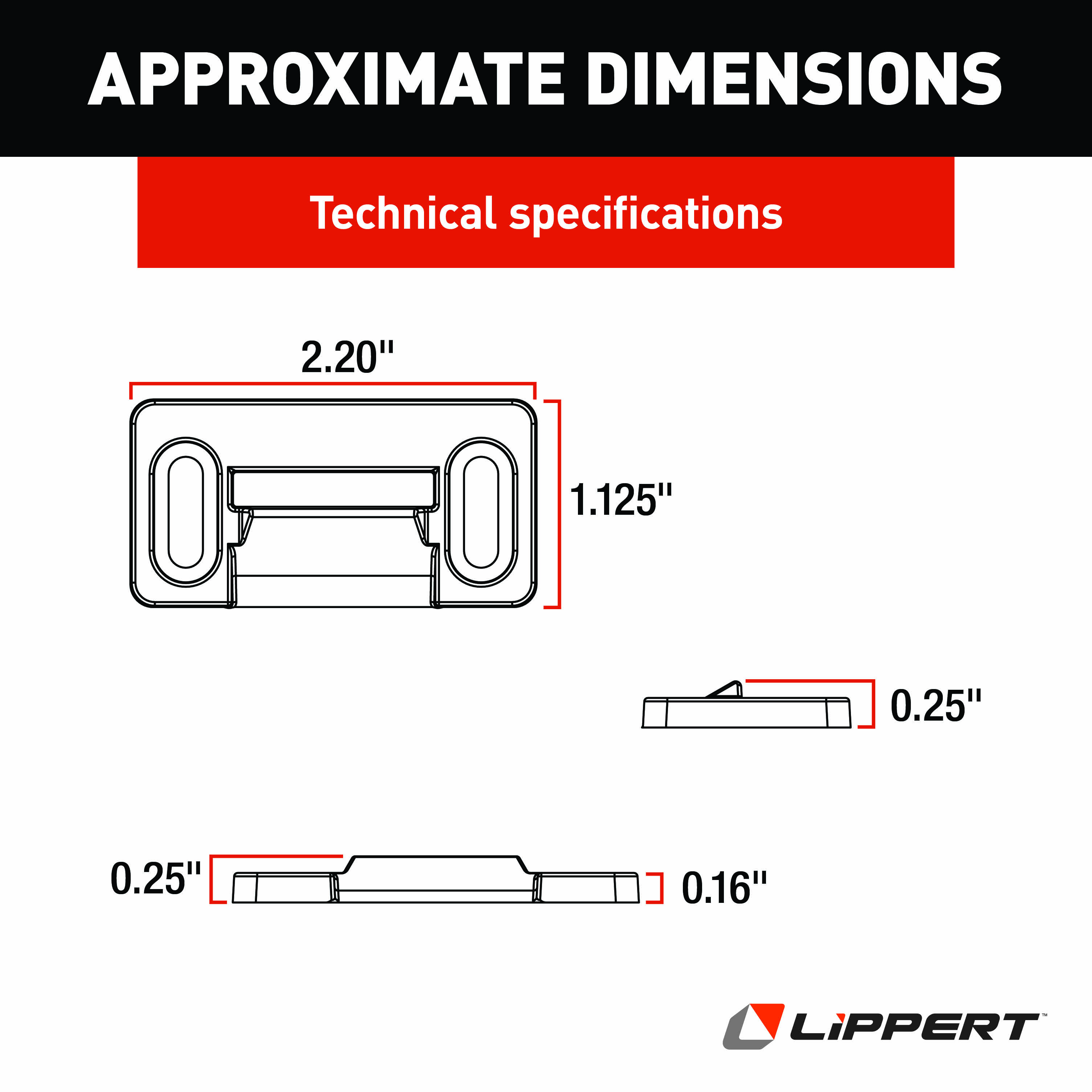 Lippert RV Screen Door Frame Striker #198287 thumbnail 1