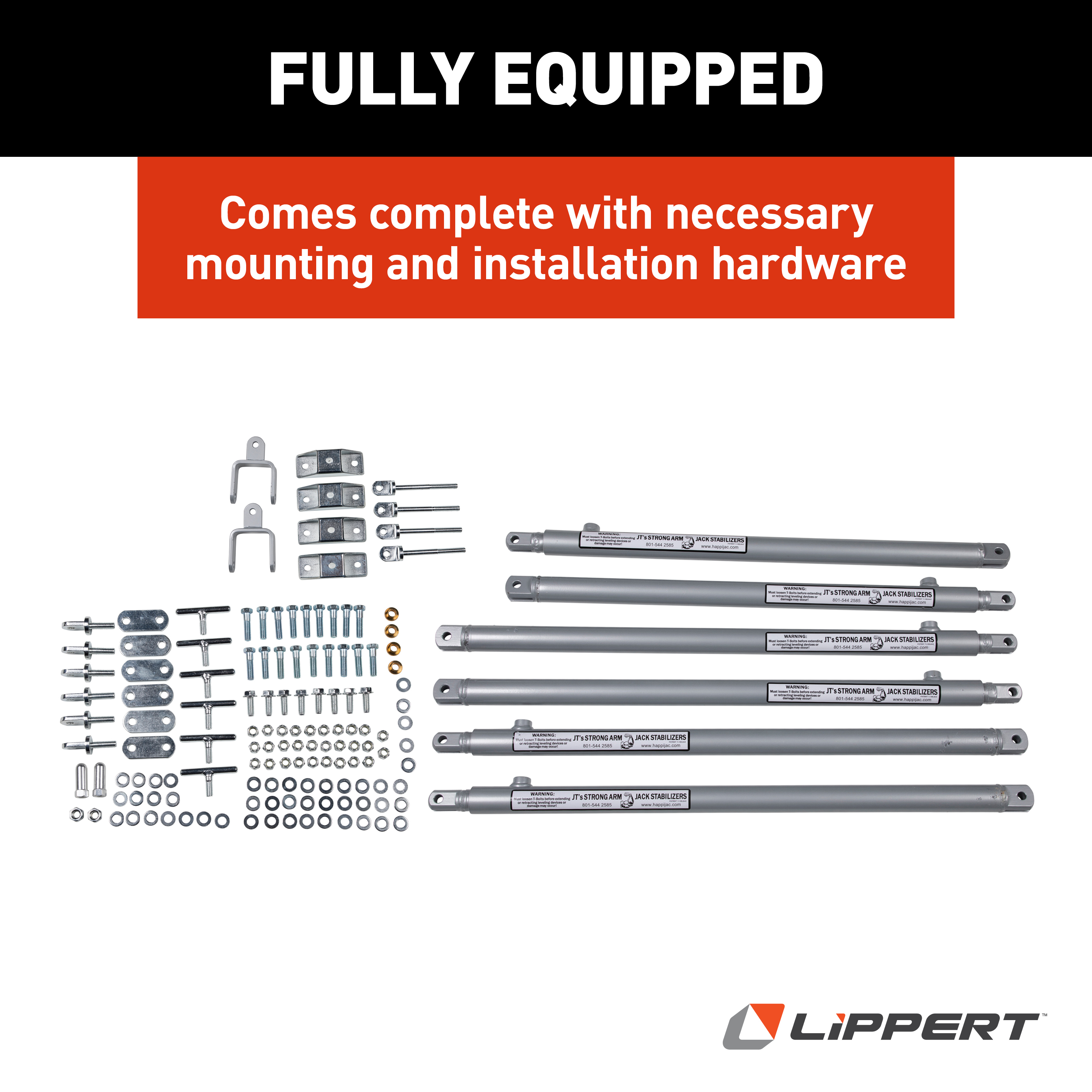 LIPPERT JT's Strong Arm Short 5th Wheel Jack Stabilizer Kit #191024 thumbnail 4