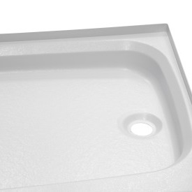 Lippert RV Shower Pan with Right Drain - 24" x 46" White #210383 thumbnail 2