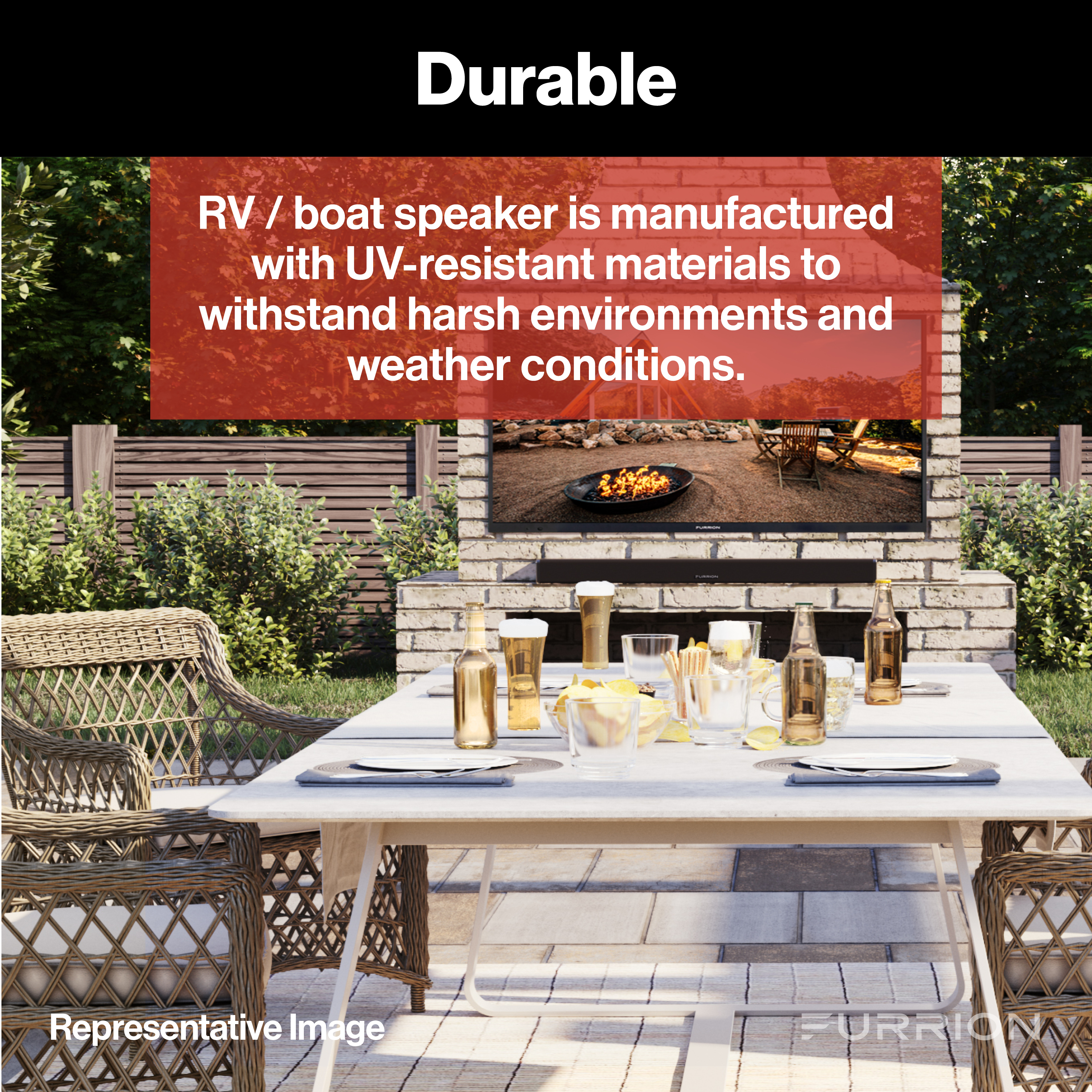 Furrion Outdoor Speaker - 5" Black #FMS5B thumbnail 3