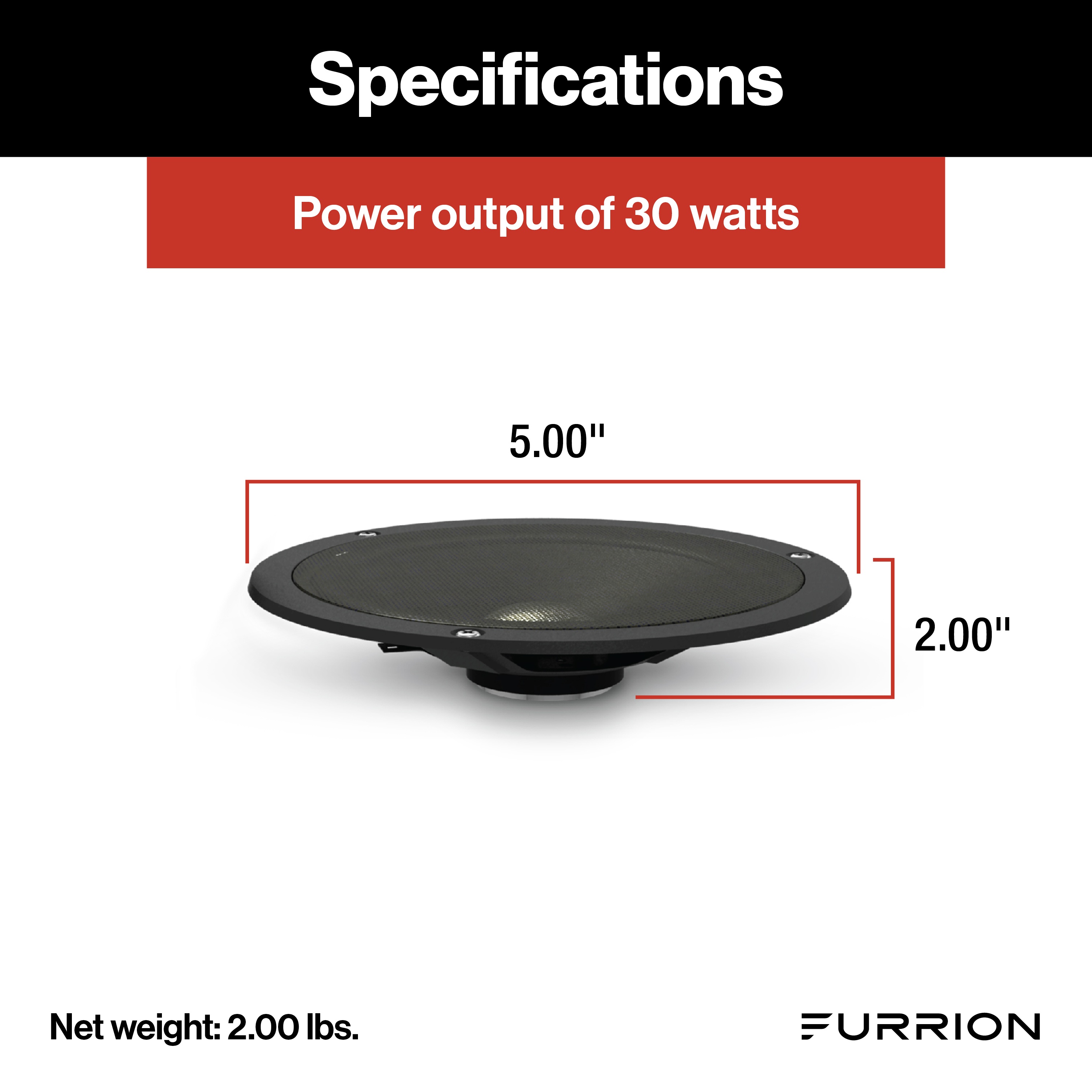 Furrion Outdoor Speaker - 5" Black #FMS5B thumbnail 1