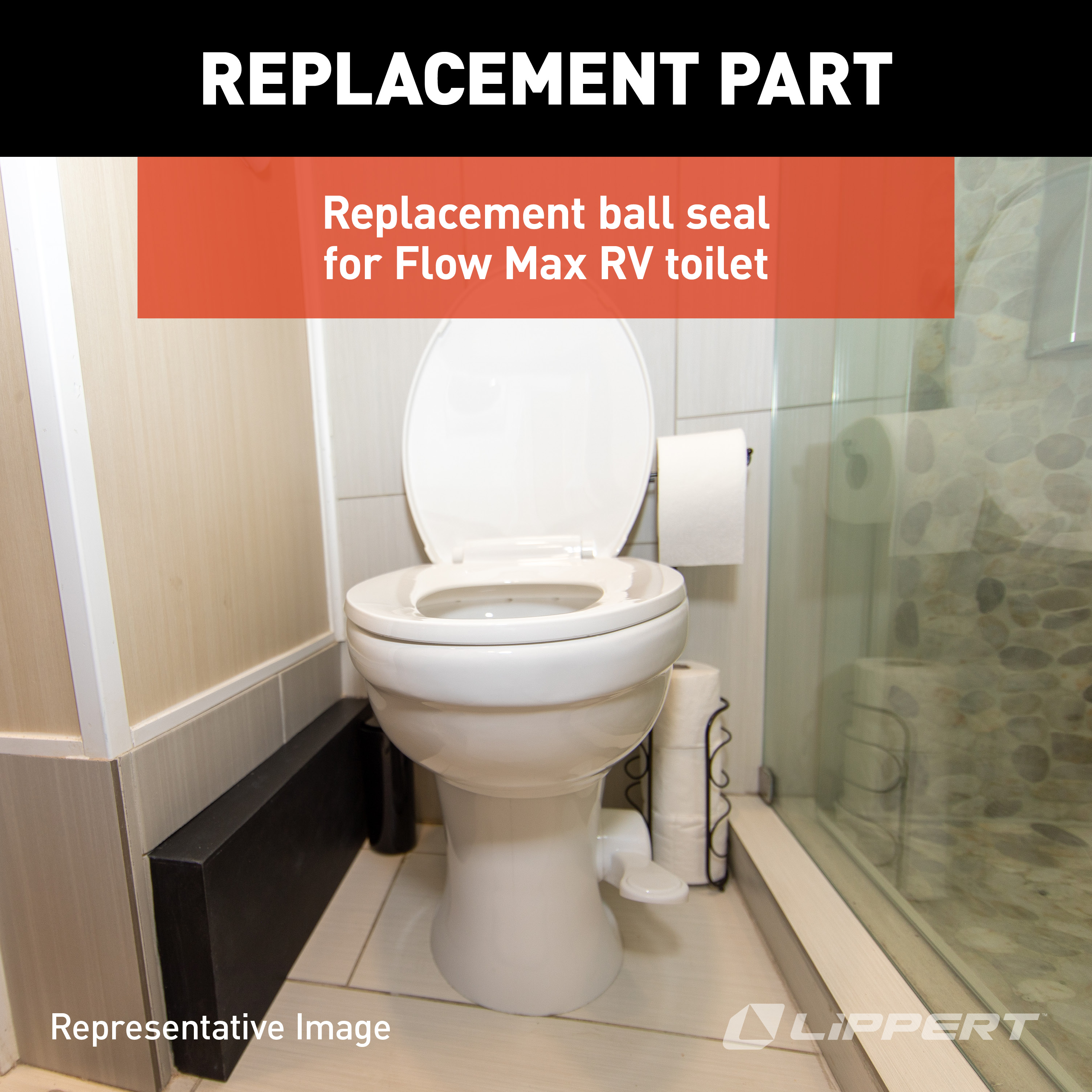 LIPPERT Flow Max Replacement RV Toilet Ball Seal thumbnail 2