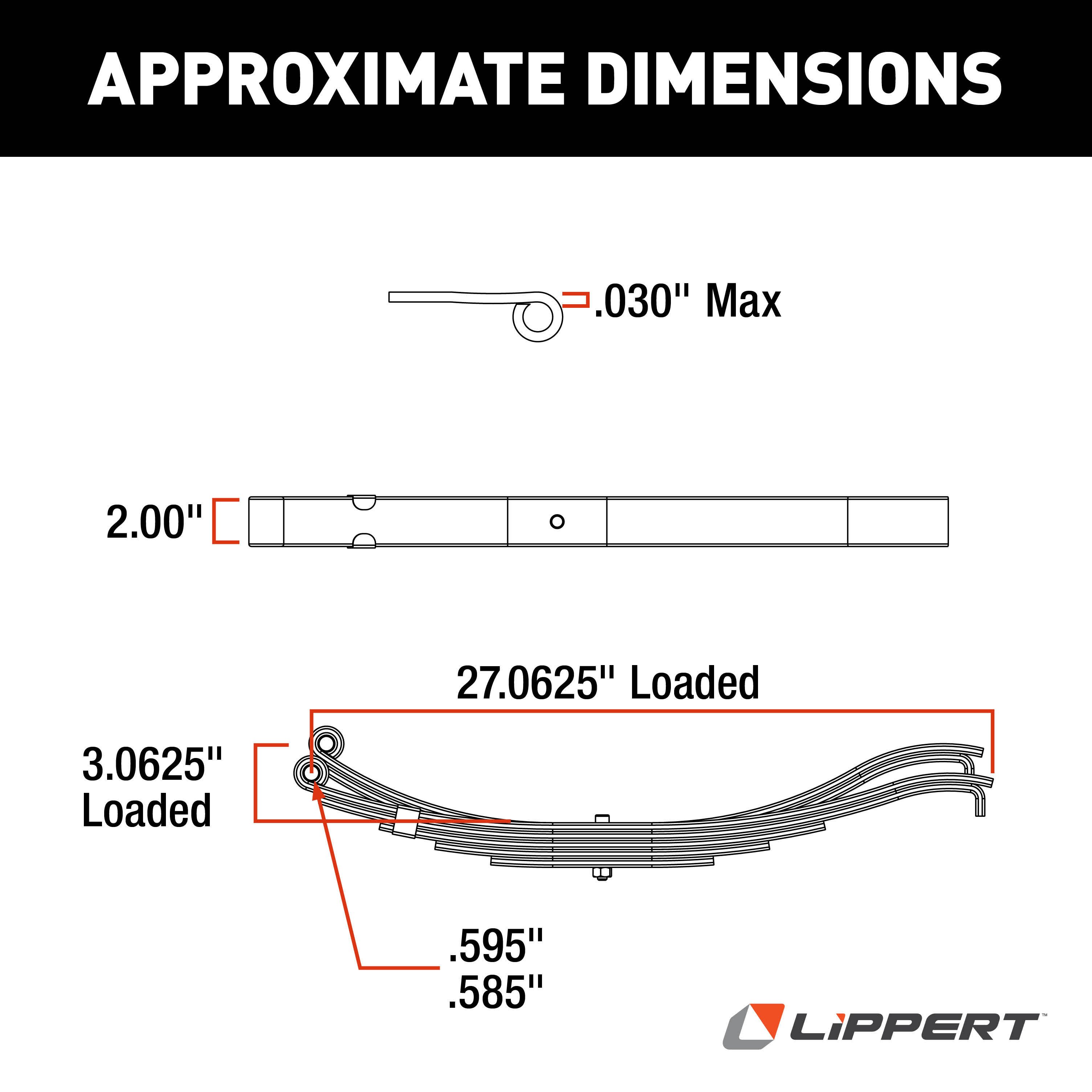 Lippert 25" Slipper Spring - 2,500 lbs. 125250 thumbnail 7