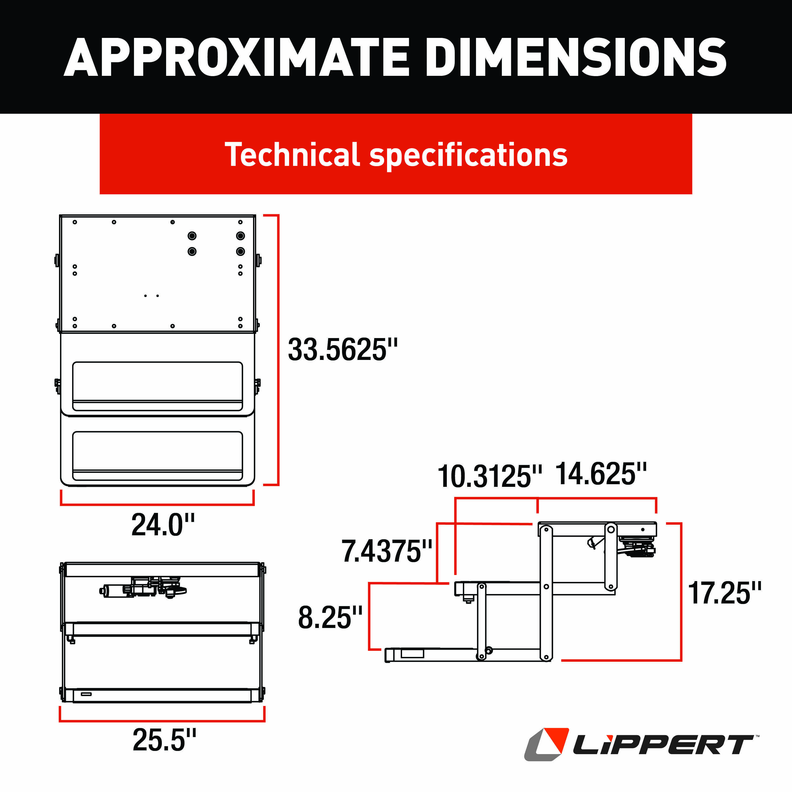 LIPPERT 40 Series Step Assembly with Logic Control Unit and Power Switch Kit thumbnail 1