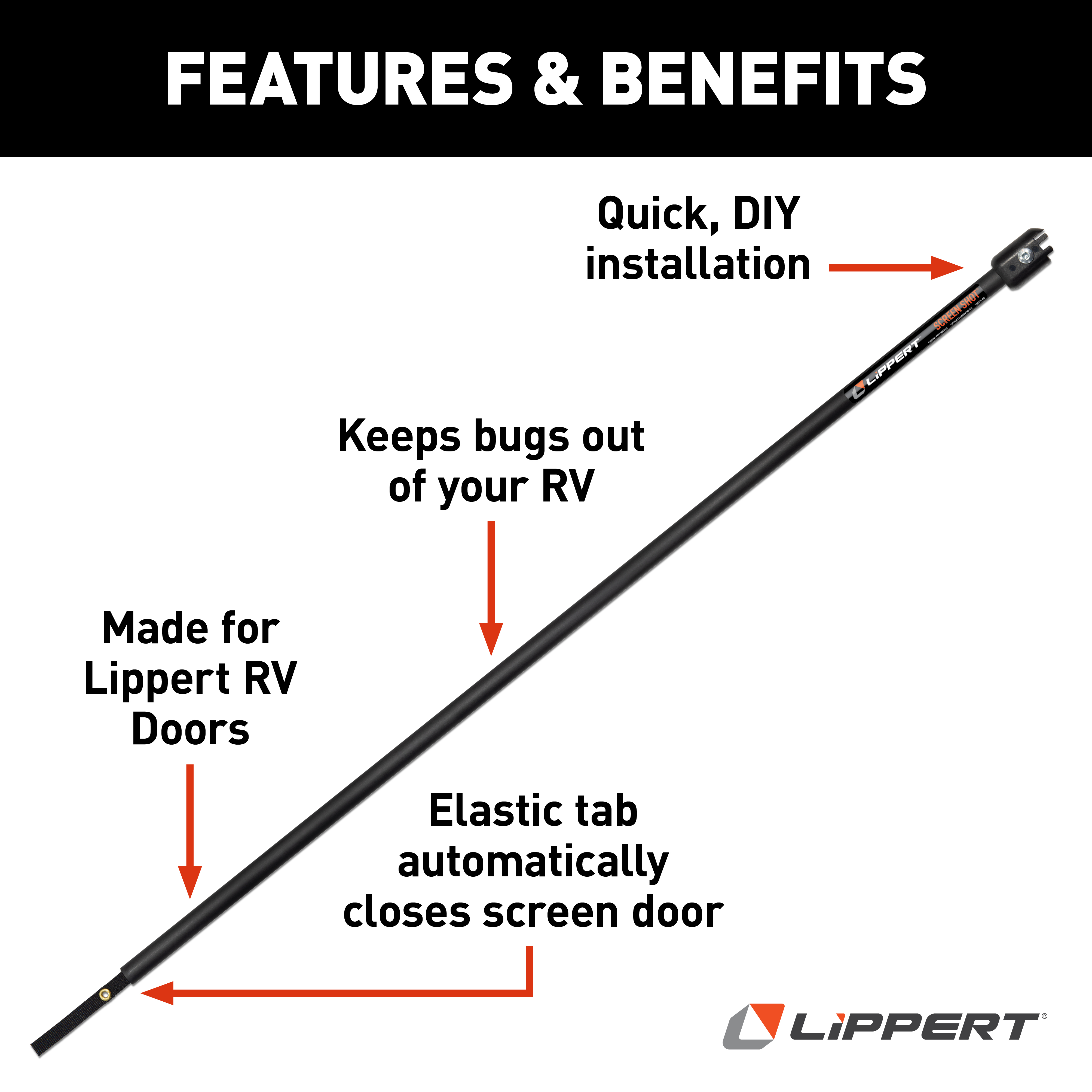 Lippert Screen Shot Automatic RV Screen Door Closer - 28" #730814 thumbnail 4