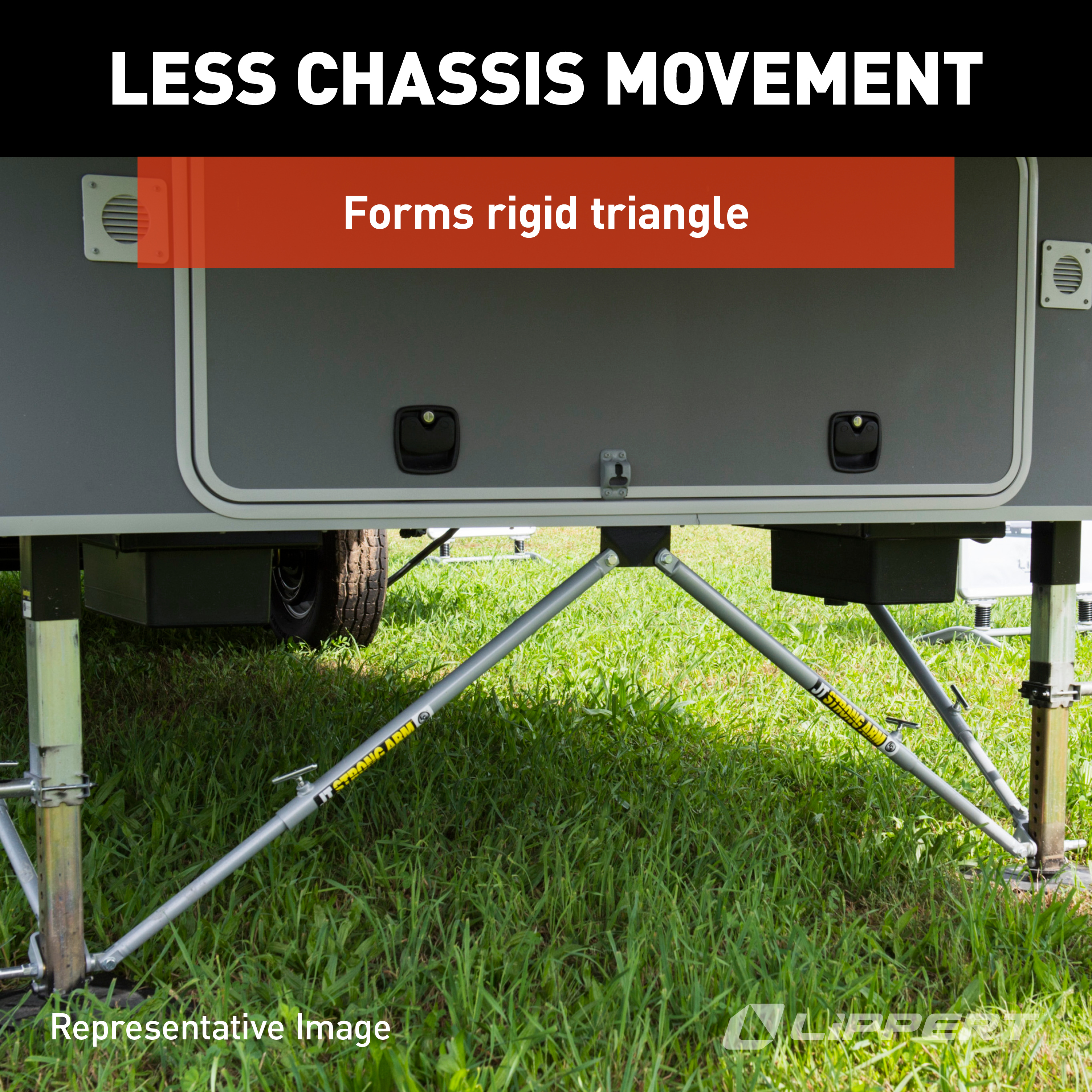 LIPPERT JT's Strong Arm Travel Trailer Jack Stabilizer Kit #191025 thumbnail 4