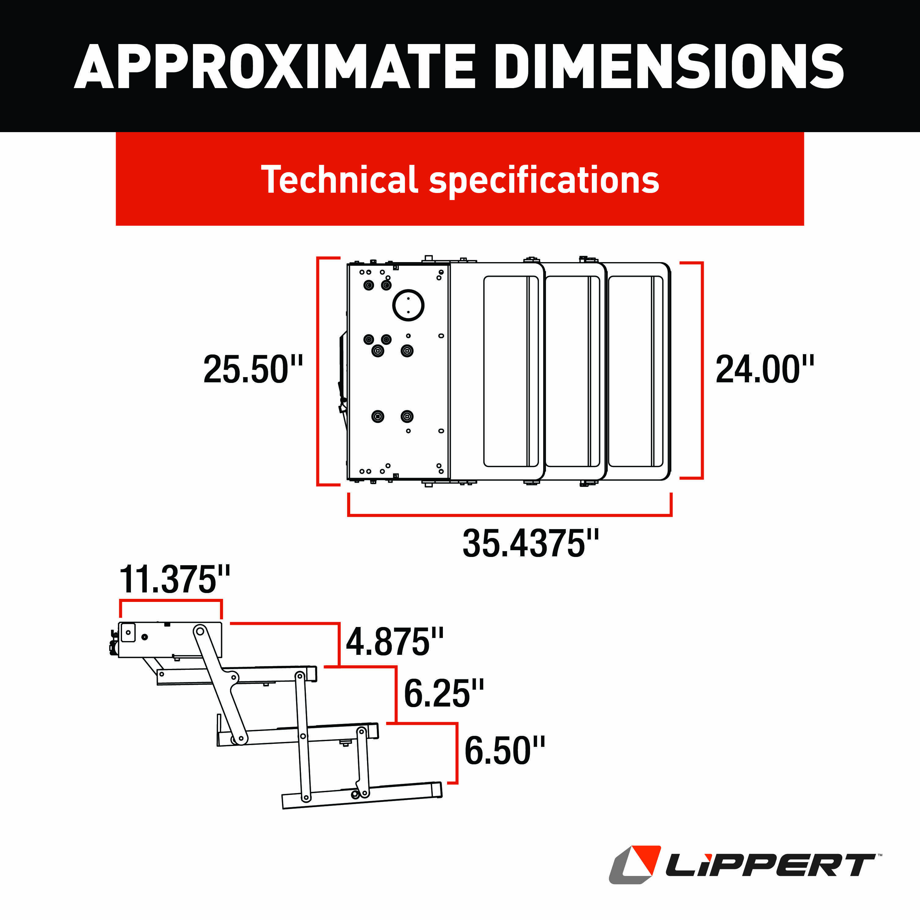 LIPPERT 25 Series (7" Rise) Step Assembly with Logic Control Unit and Power Switch Kit thumbnail 1