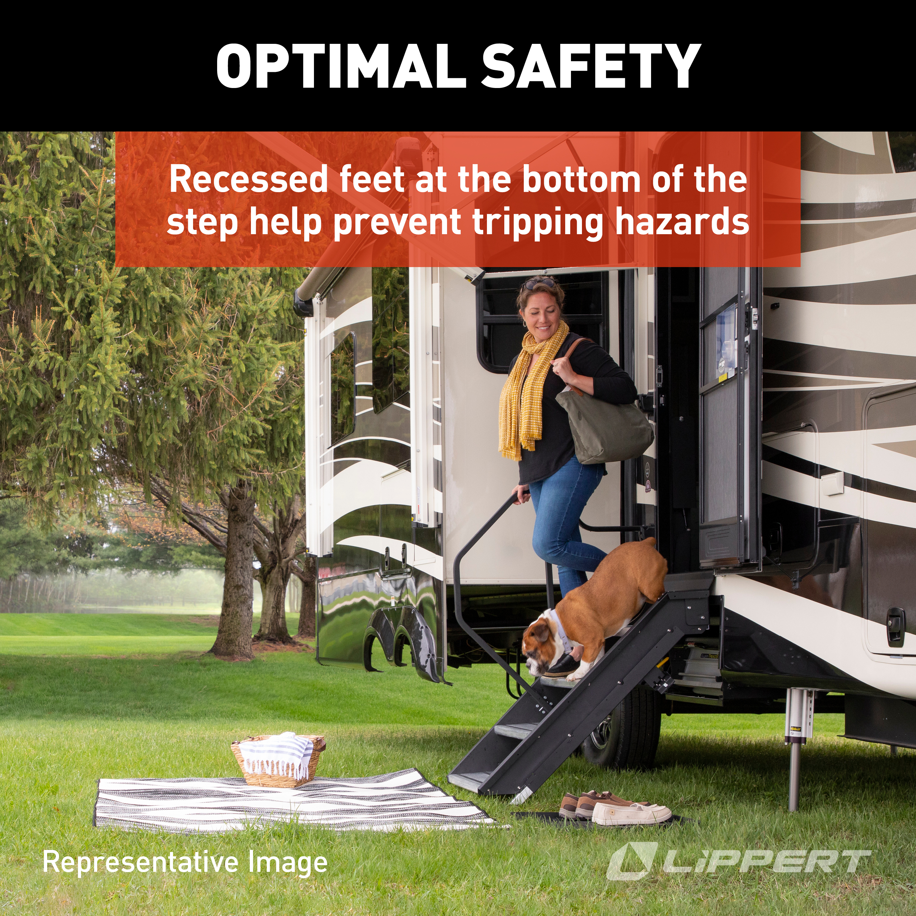 Lippert Solid Step Premium RV Steps - 30" Triple thumbnail 5