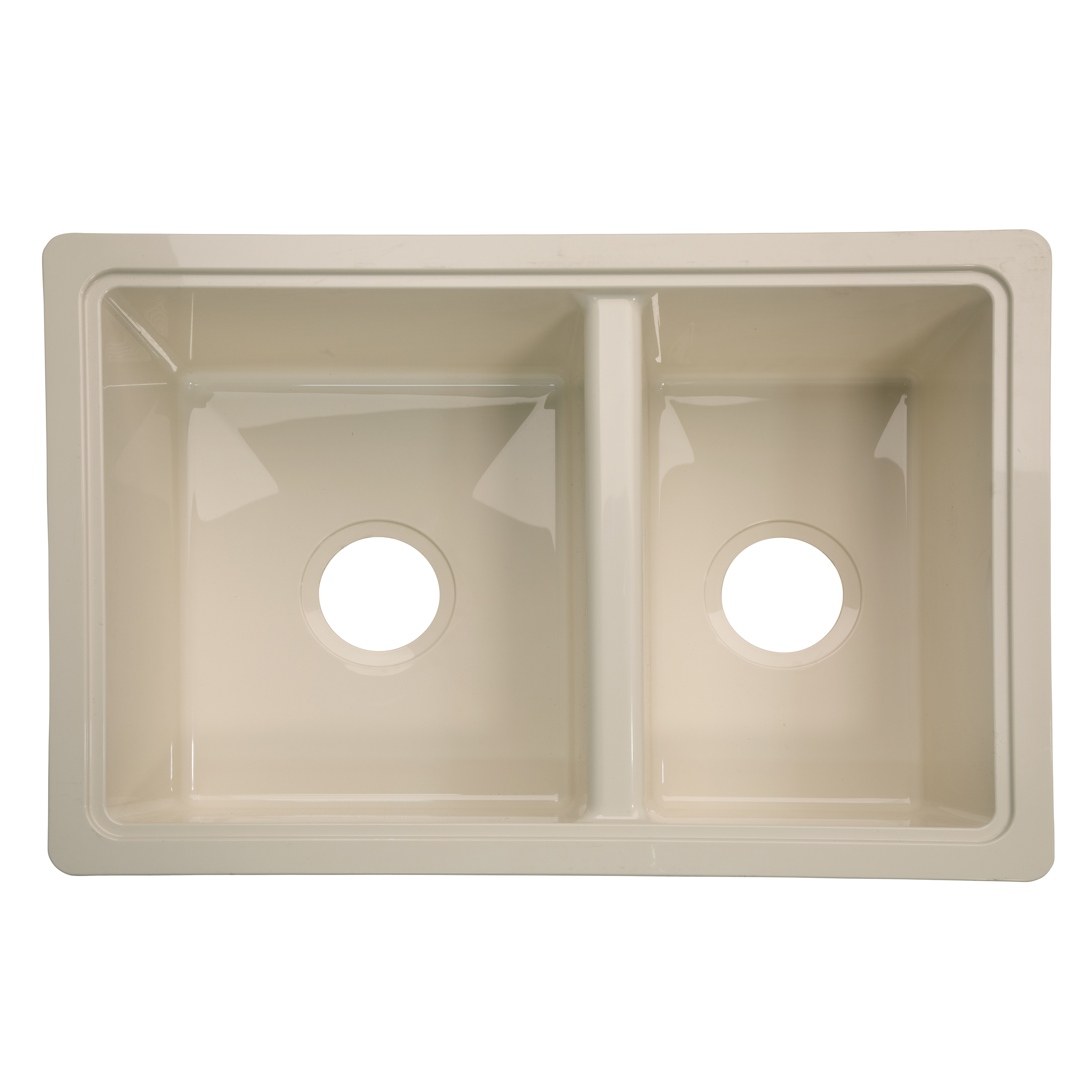 Lippert RV Double Kitchen Galley Sink - 25" x 17" x 6.6" Parchment ABS Plastic thumbnail 2