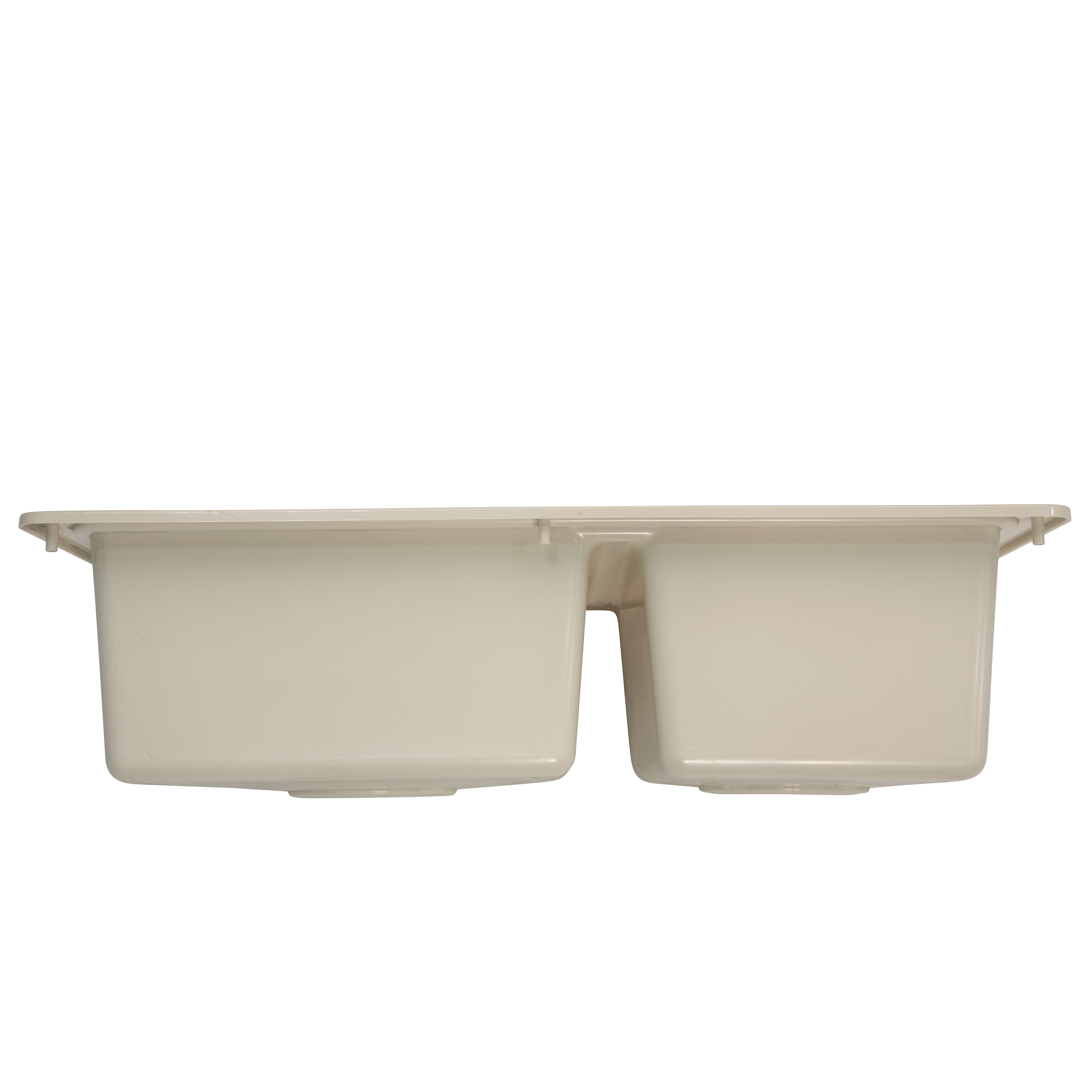 Lippert RV Double Kitchen Galley Sink - 25" x 17" x 6.6" Parchment ABS Plastic thumbnail 3