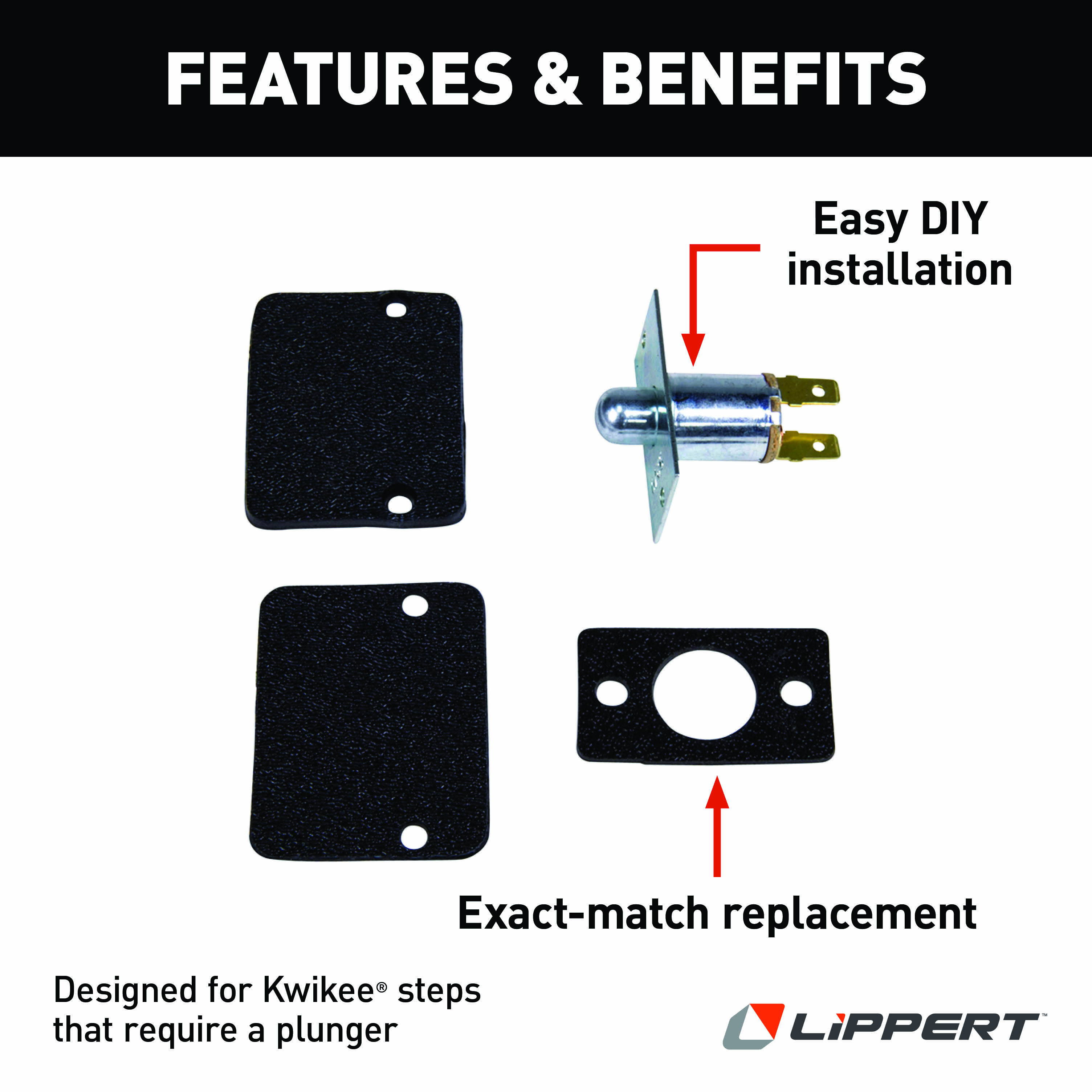 LIPPERT Kwikee Plate Plunger Door Switch thumbnail 1