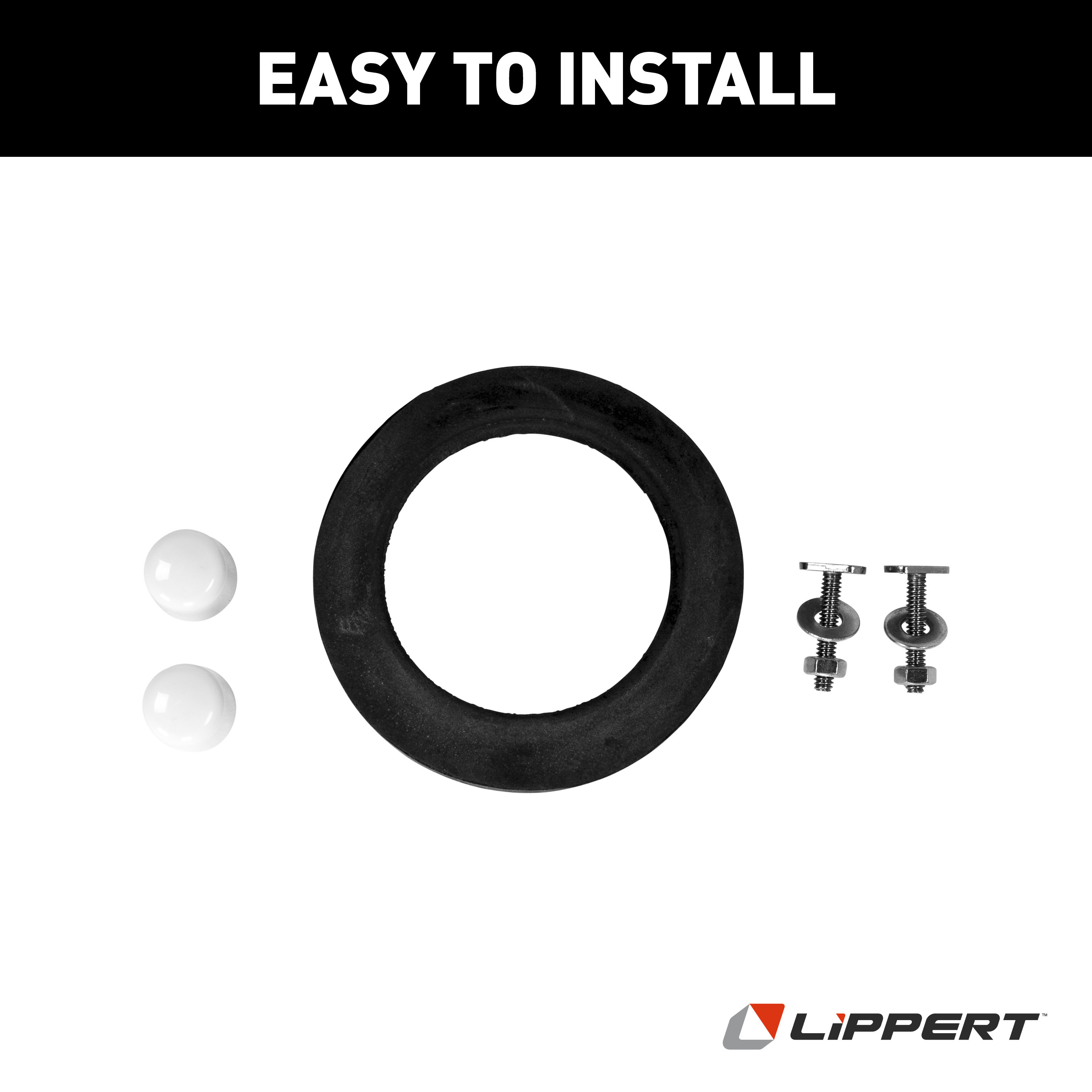 LIPPERT Flow Max Replacement RV Toilet Bottom Gasket & Mounting Hardware thumbnail 4