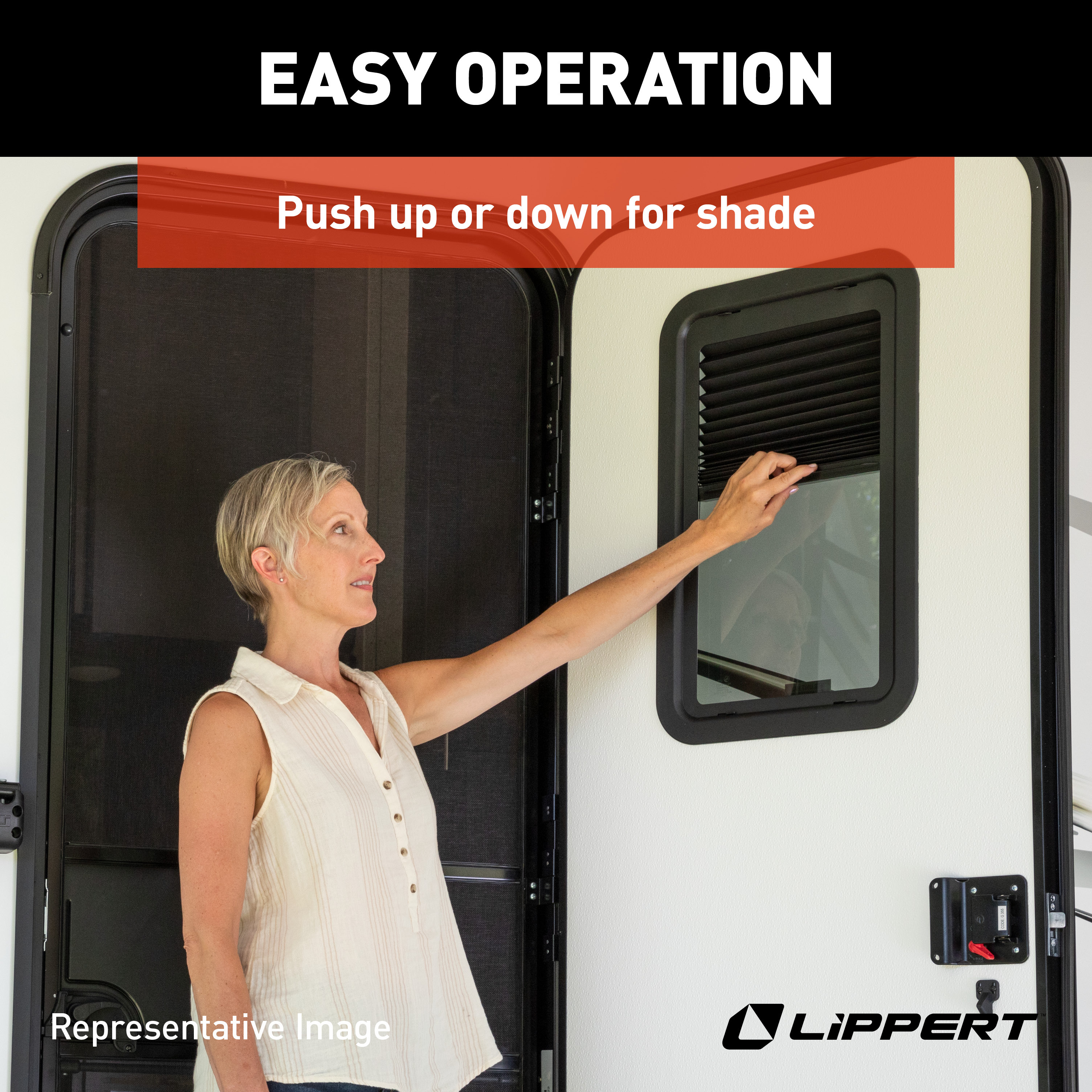 Lippert Thin Shade Complete Window Shade Kit for RV Entry Doors thumbnail 3