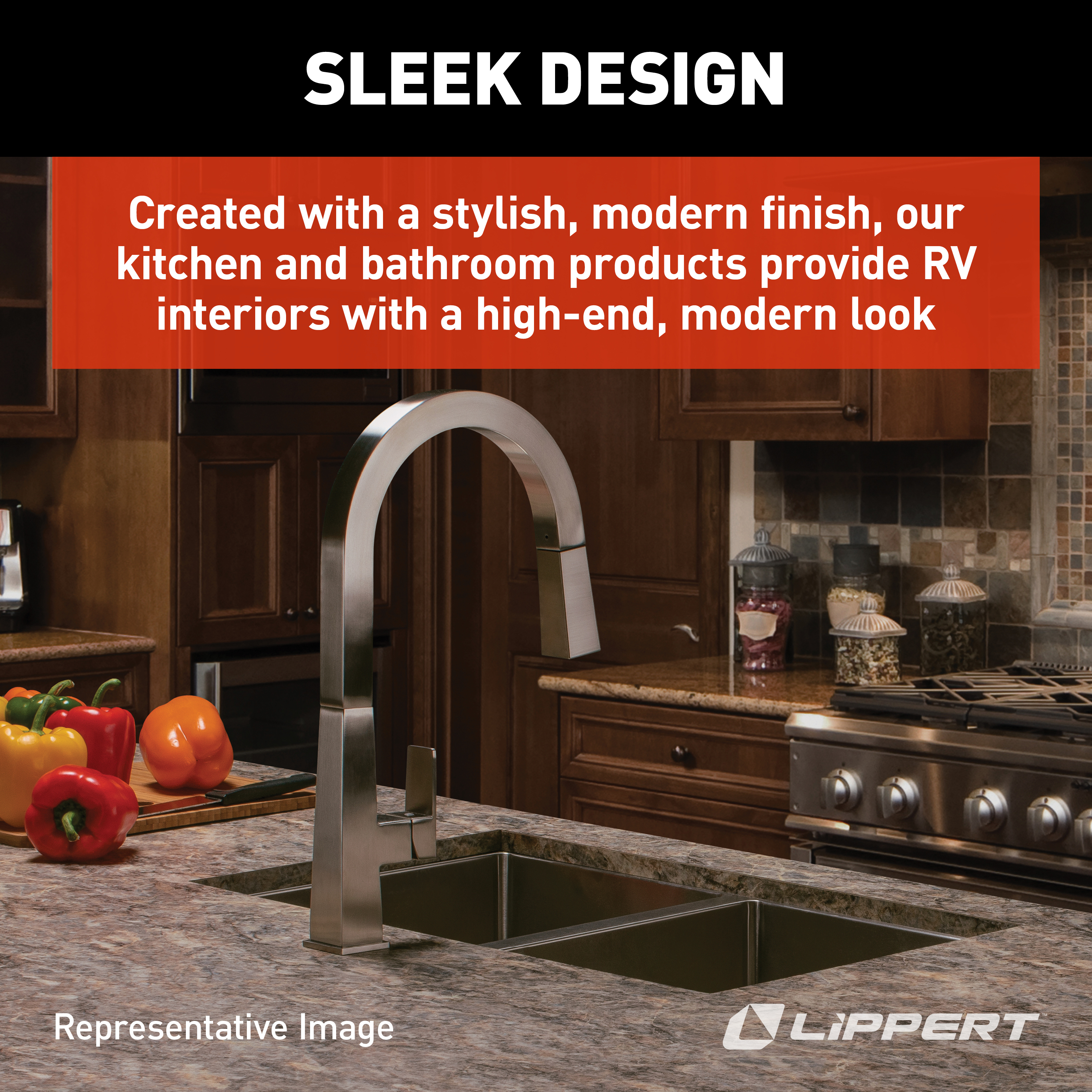 Lippert Flow Max Pull-Down Kitchen Faucet - Stainless Steel thumbnail 2
