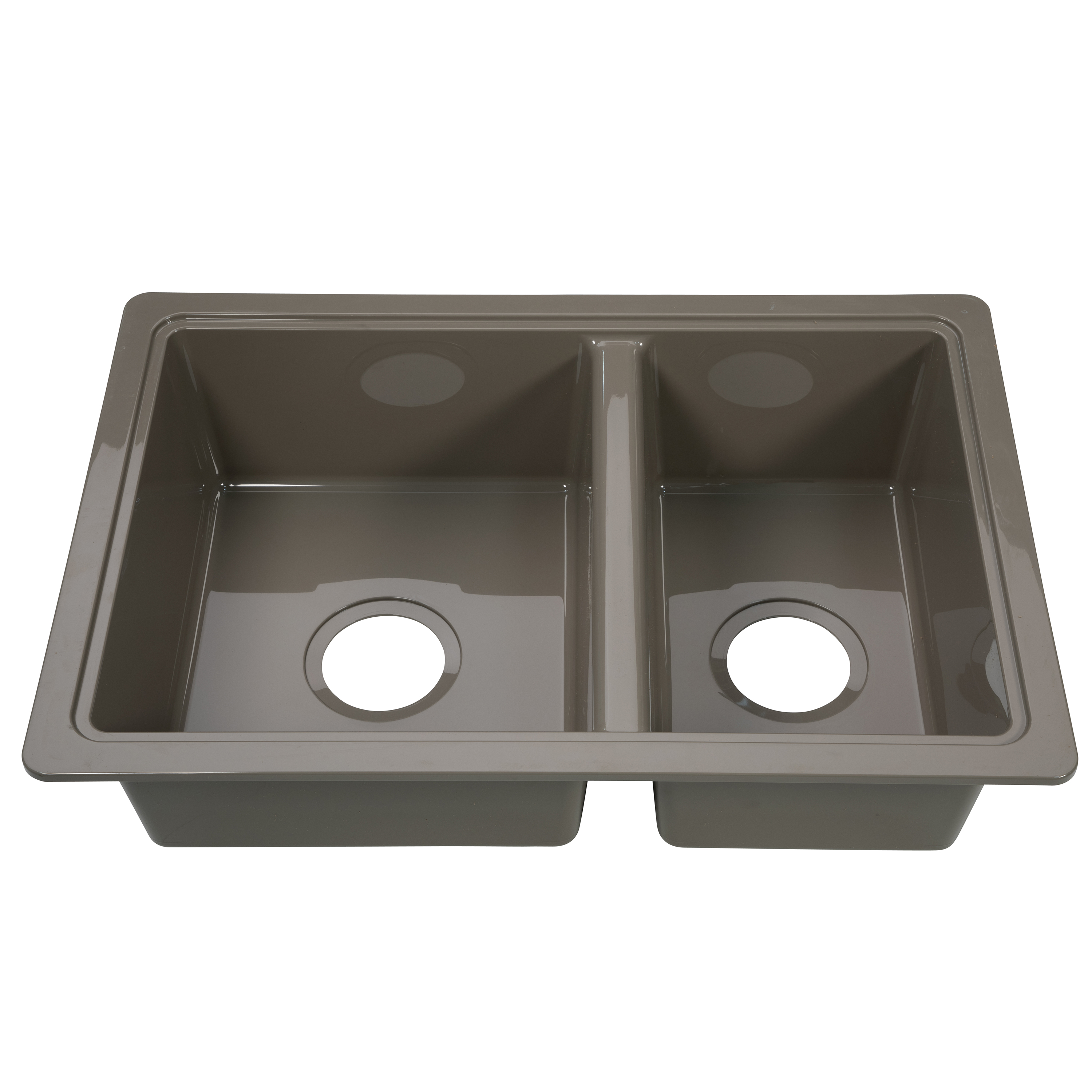 Lippert RV Double Kitchen Galley Sink - 25" x 17" x 6.6" Stainless Steel Color ABS Plastic thumbnail 0