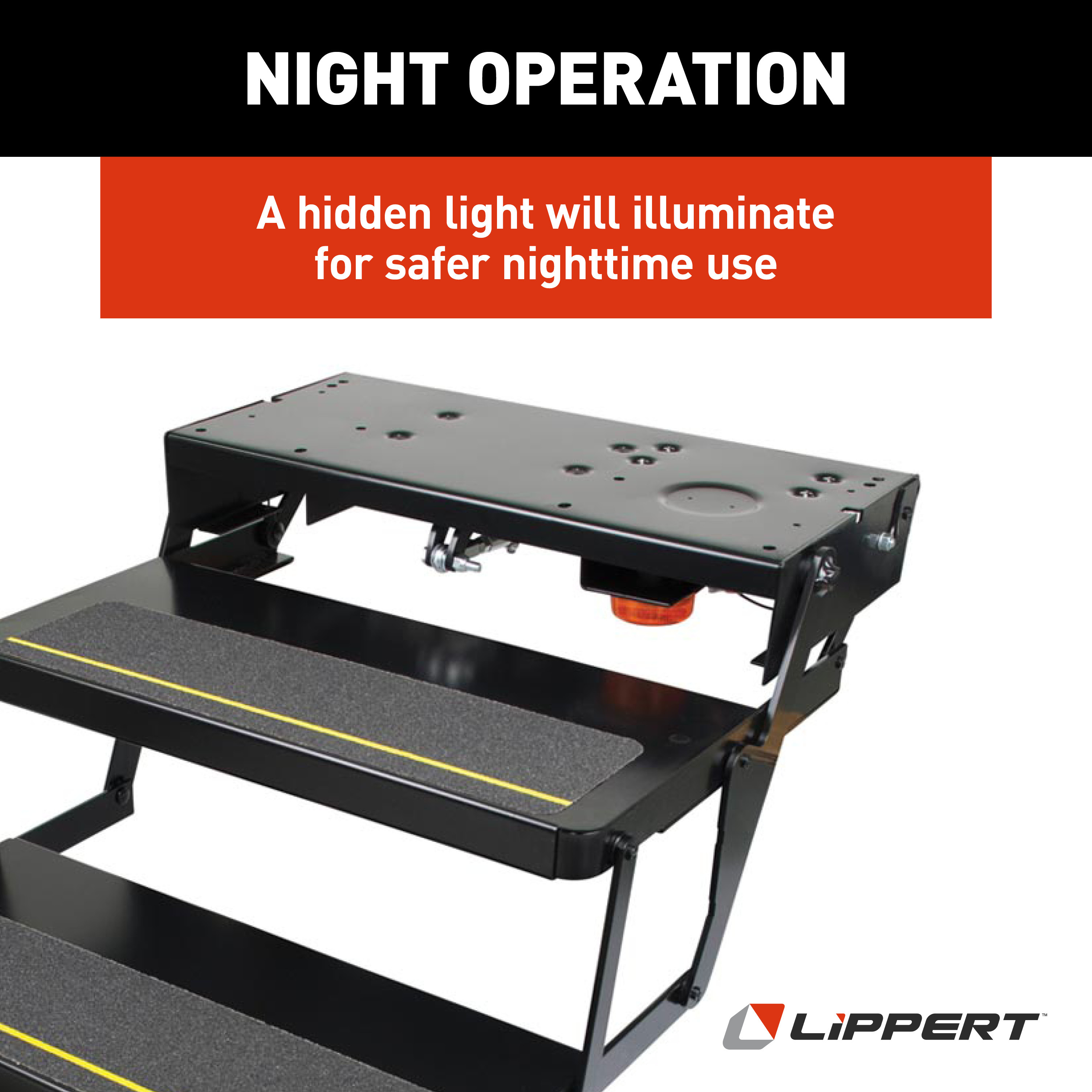 LIPPERT 25 Series (8" Rise) Step Assembly with Logic Control Unit and Power Switch Kit thumbnail 3