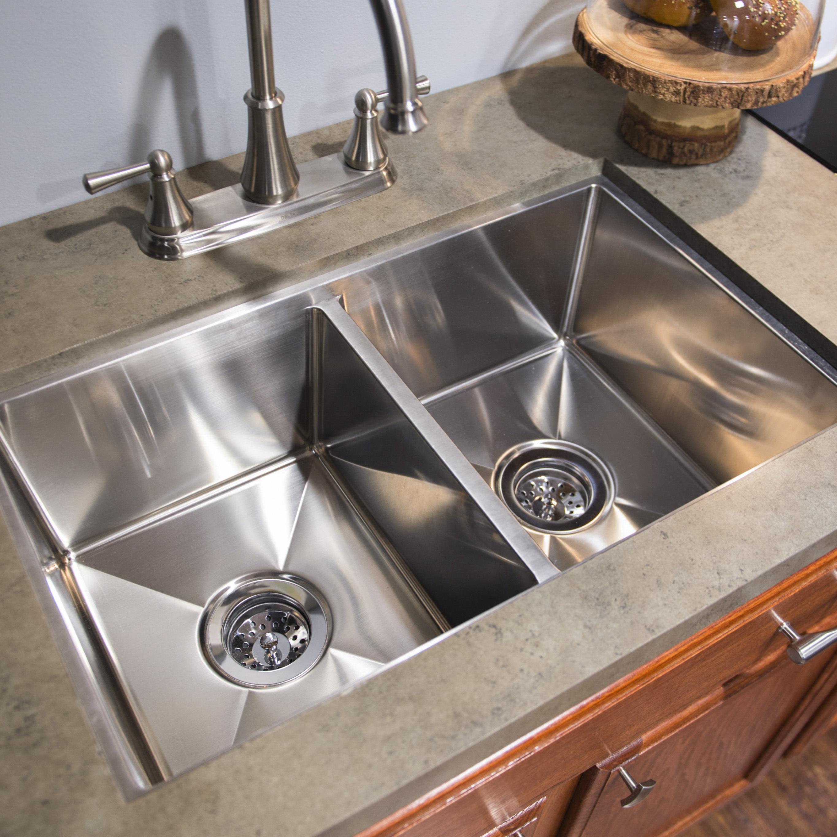 LIPPERT Double Square Sink; 27" x 16" x 7" (Stainless Steel) thumbnail 1